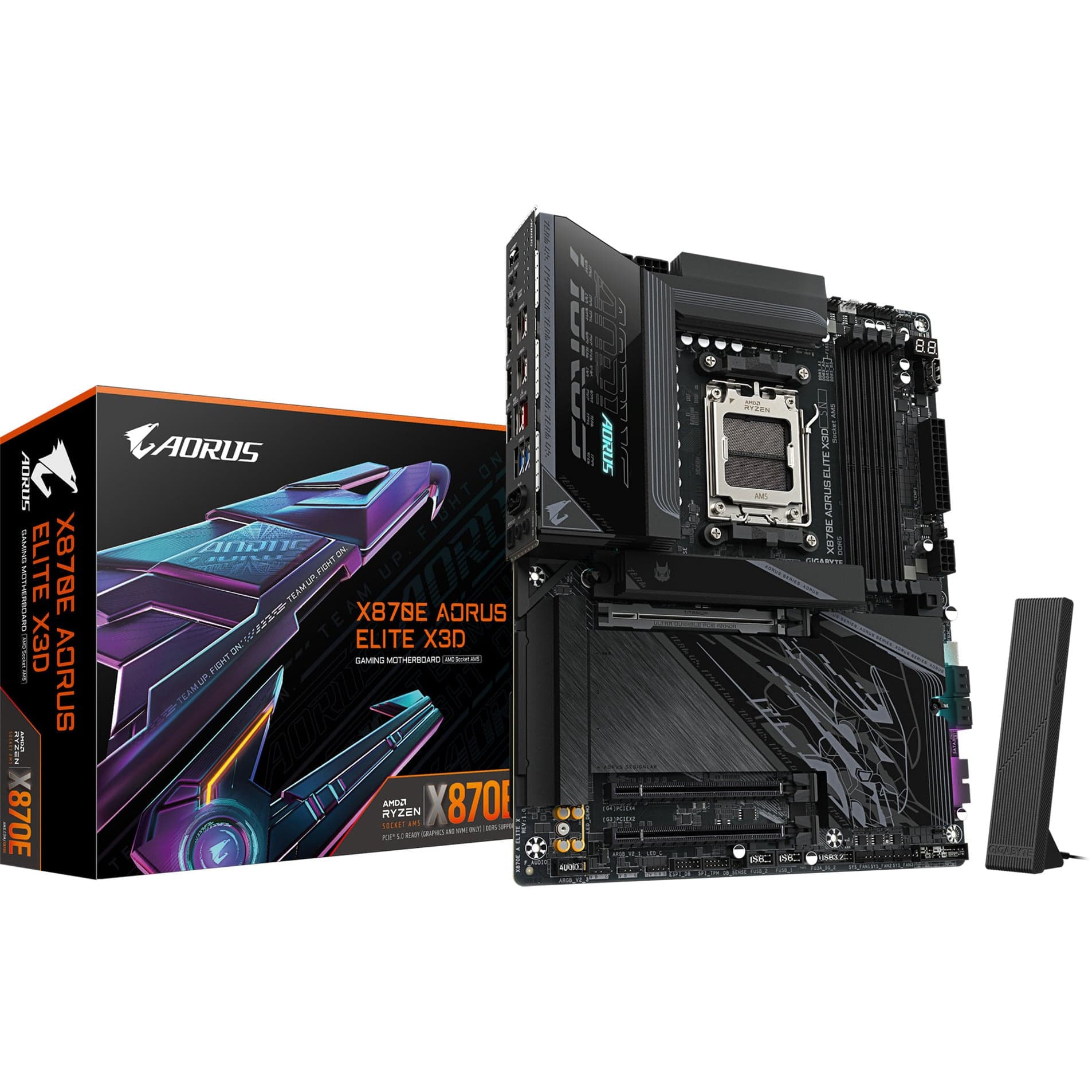 X870E AORUS ELITE X3D, Mainboard – Bild 1
