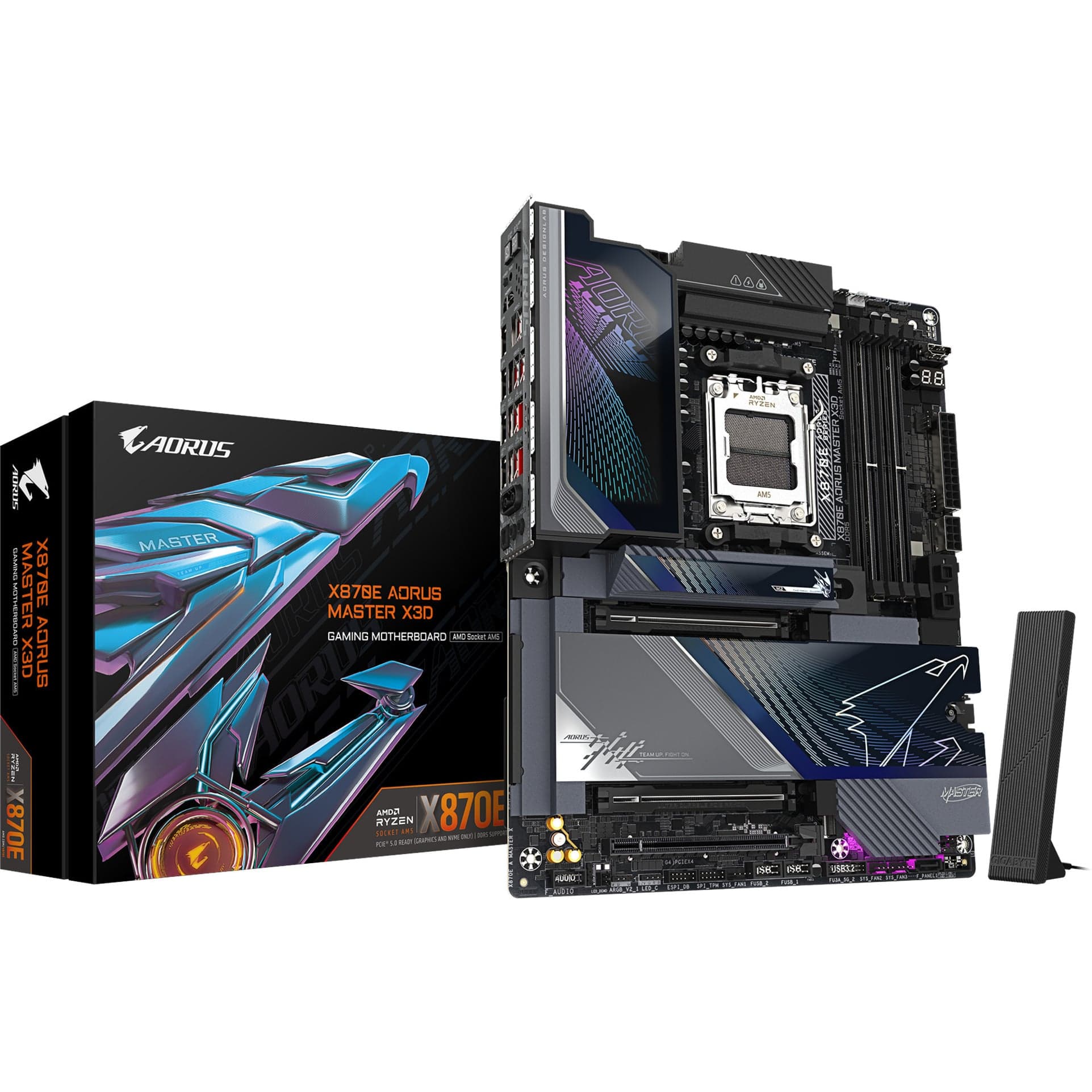 X870E AORUS MASTER X3D, Mainboard – Bild 1