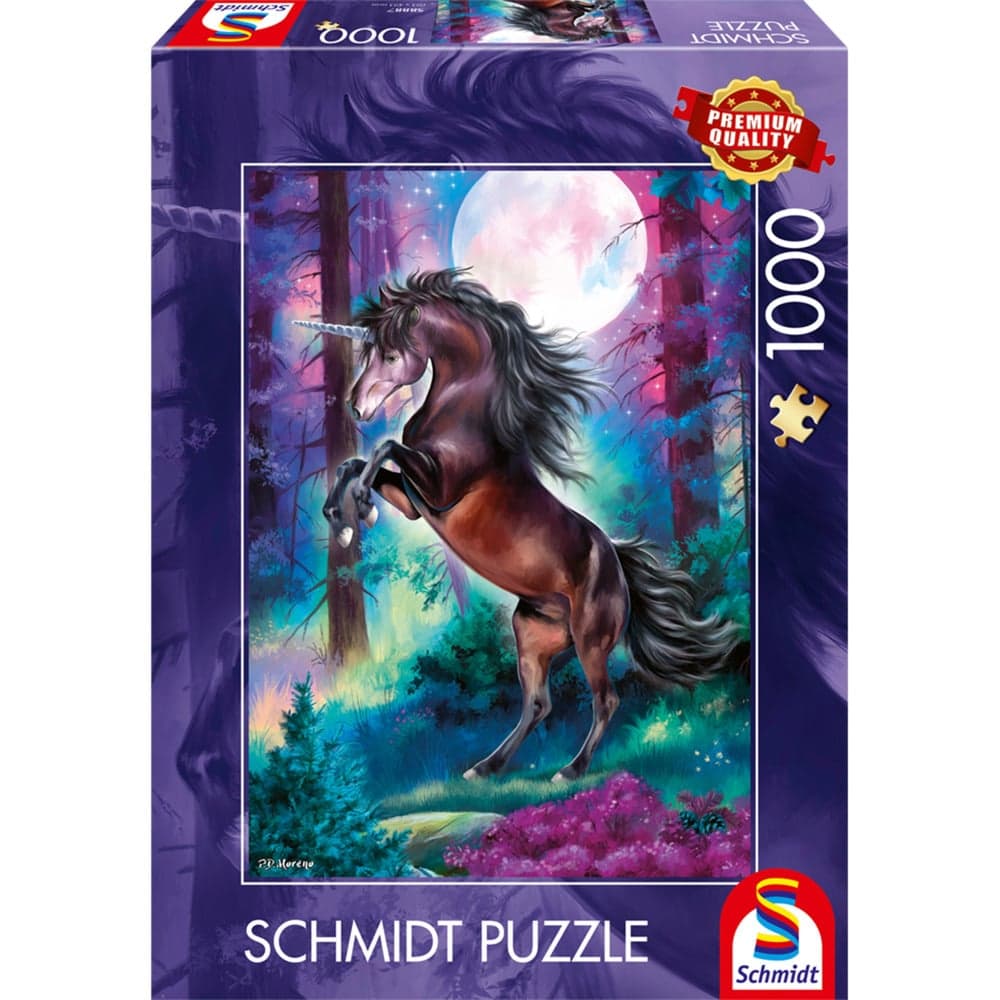 Einhorn bei Vollmond, Puzzle – Bild 1