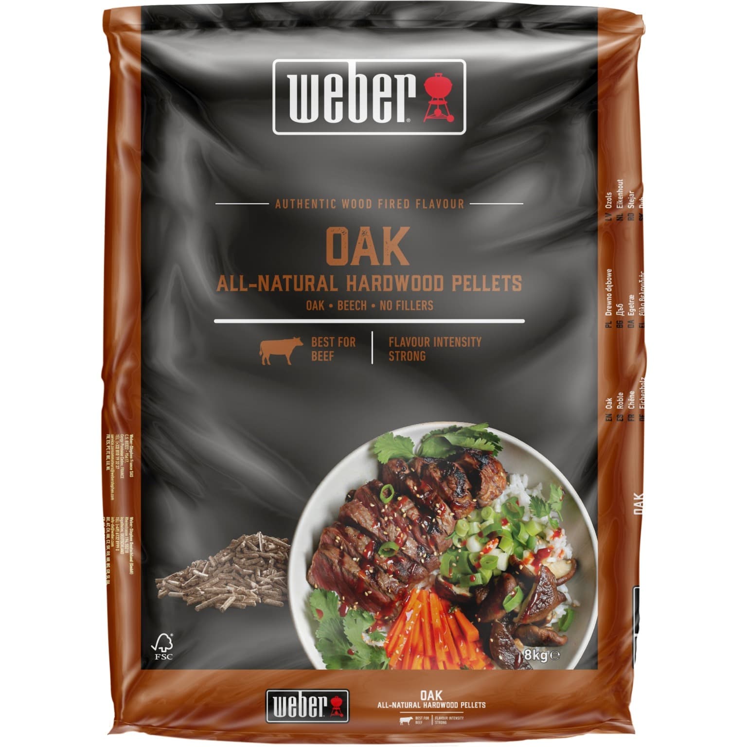 Holzpellets Eiche, 8kg, Brennstoff – Bild 1