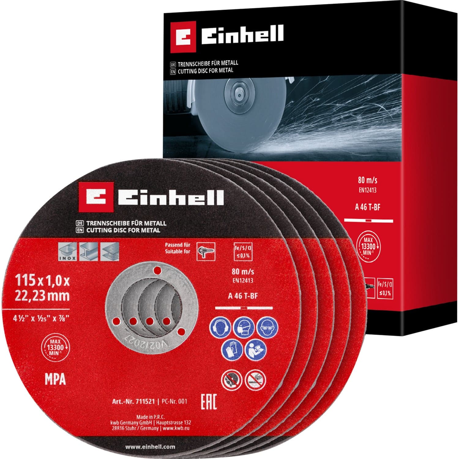 Trennscheibe dünn, Ø 115 x 1,0mm, 5 Stück – Bild 1