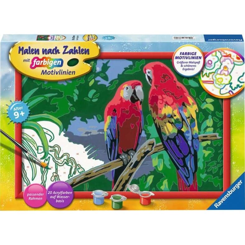 Malen nach Zahlen - Bunte Papageien – Bild 1