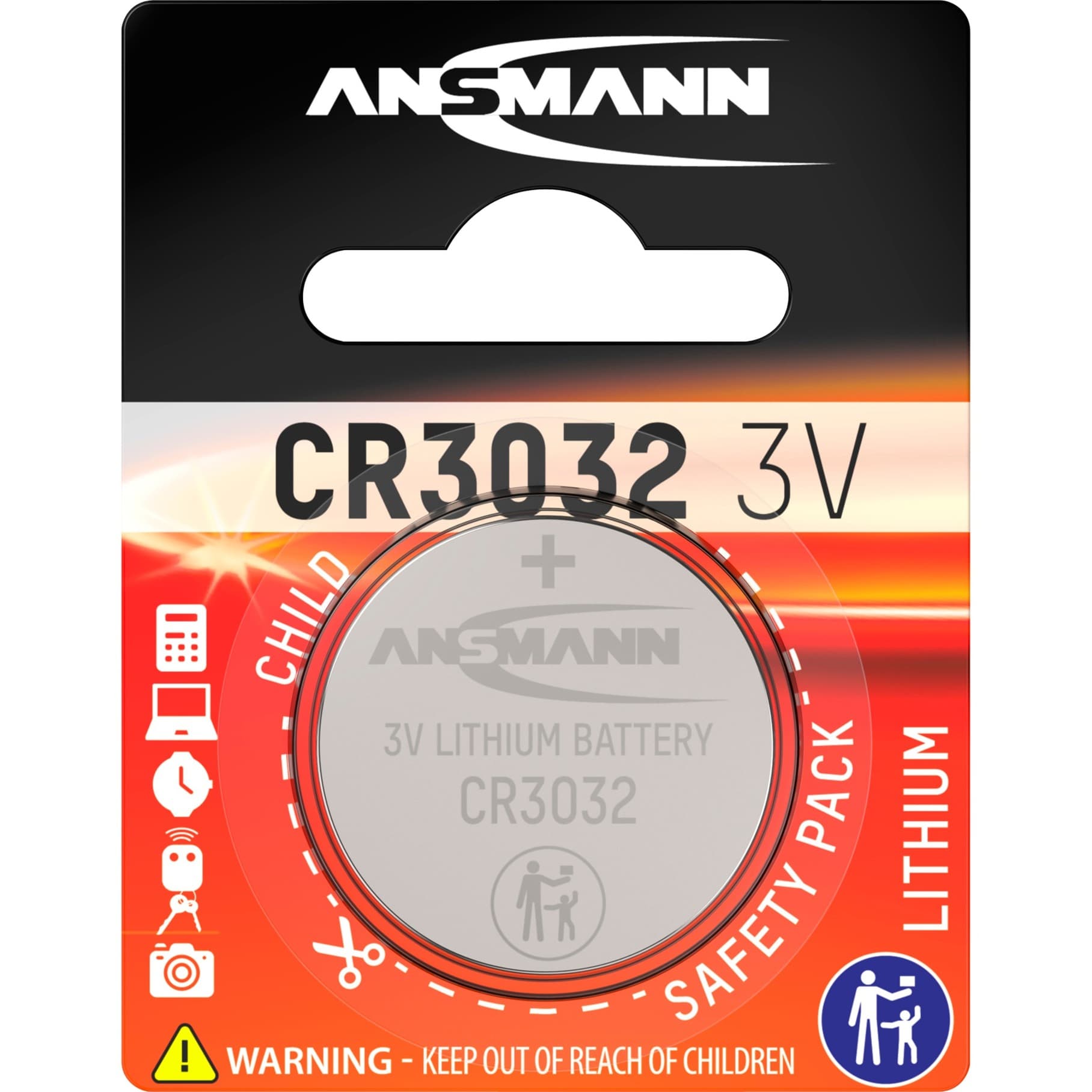Lithium Knopfzelle CR3032, Batterie – Bild 1