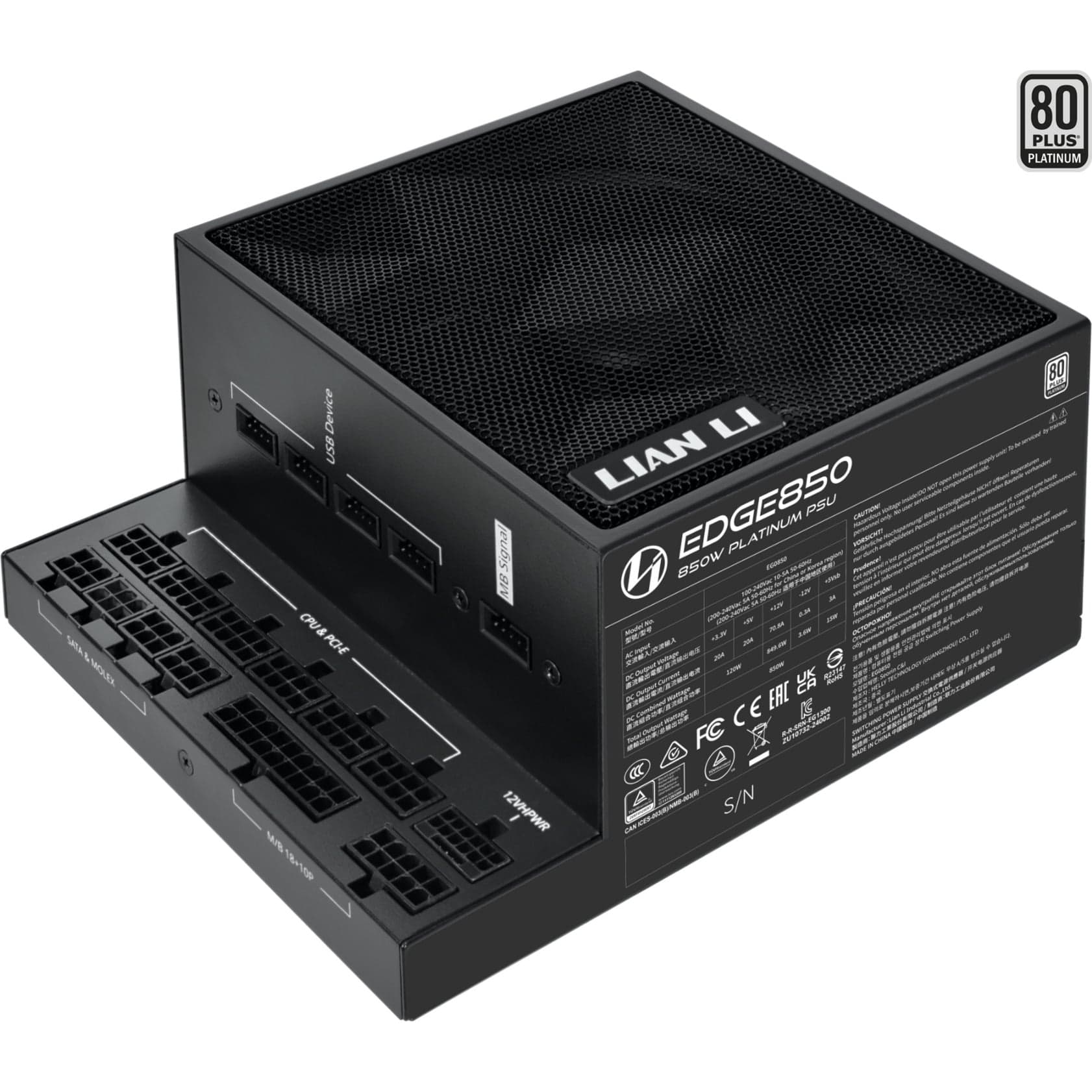EDGE EG0850 850W Black, PC-Netzteil – Bild 1