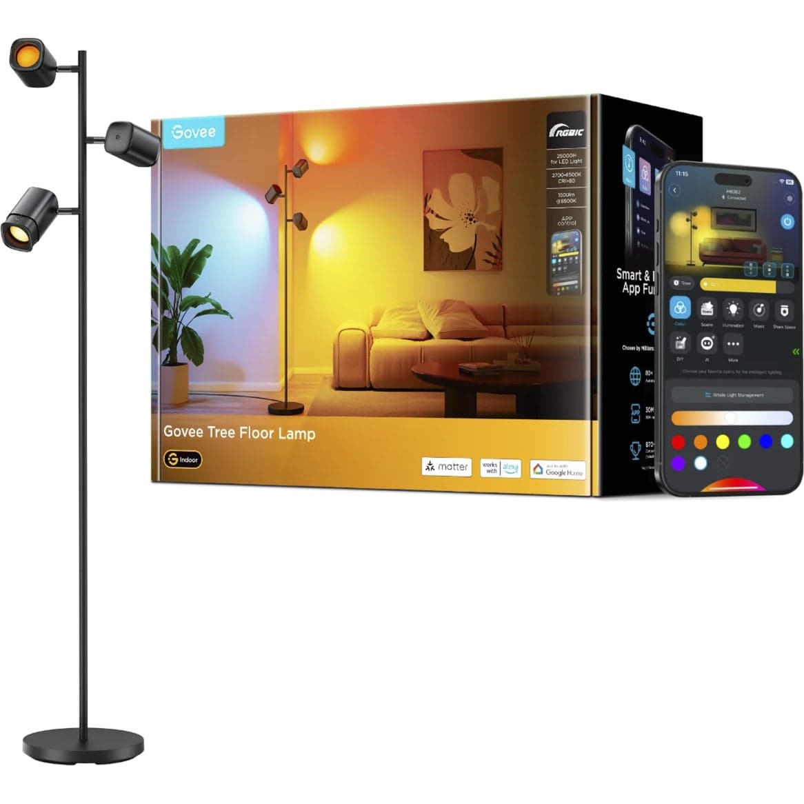 Baum-Stehlampe, LED-Leuchte – Bild 1