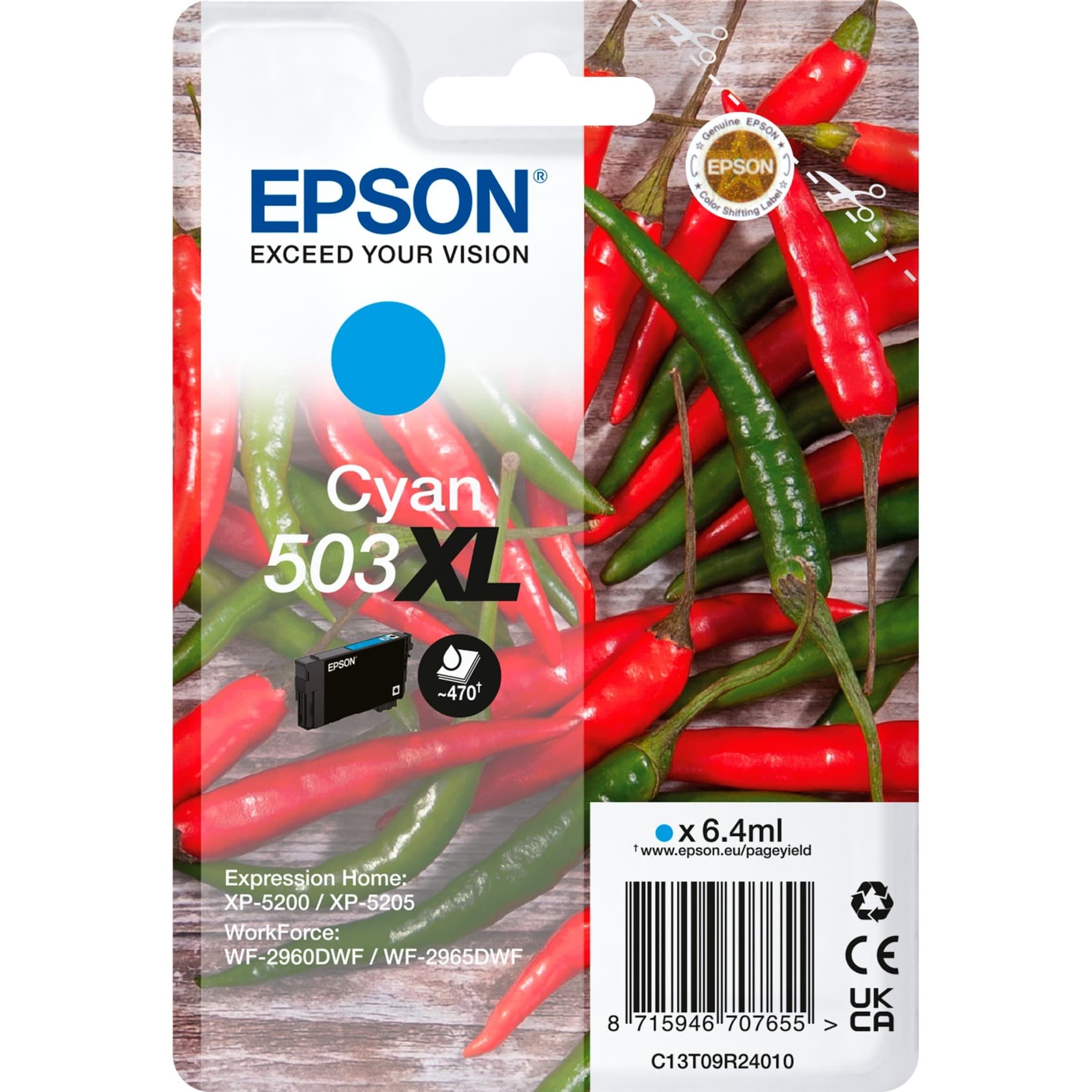 Tinte cyan 503XL (C13T09R24010) – Bild 1