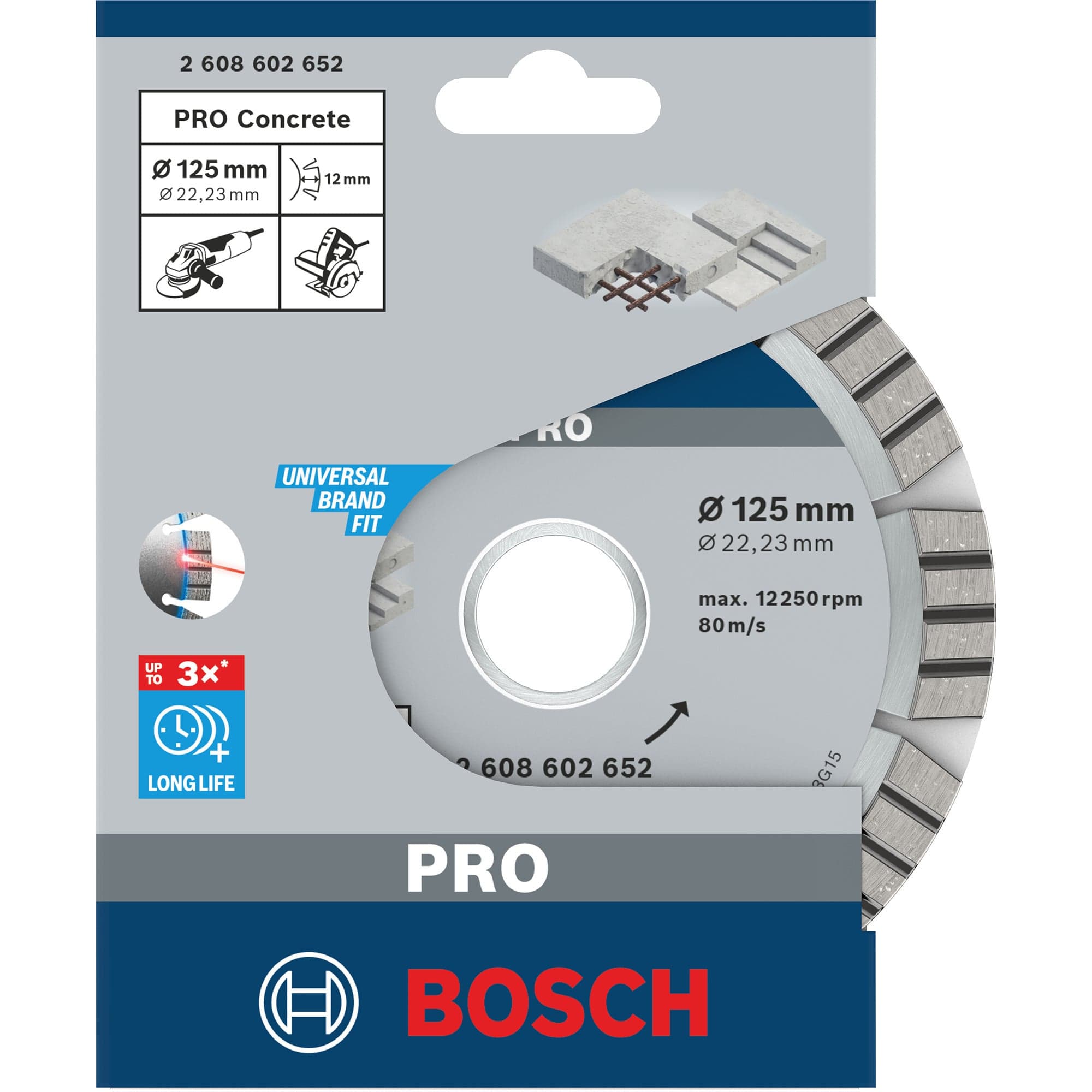 PRO Concrete Diamanttrennscheibe, Ø 125mm – Bild 1