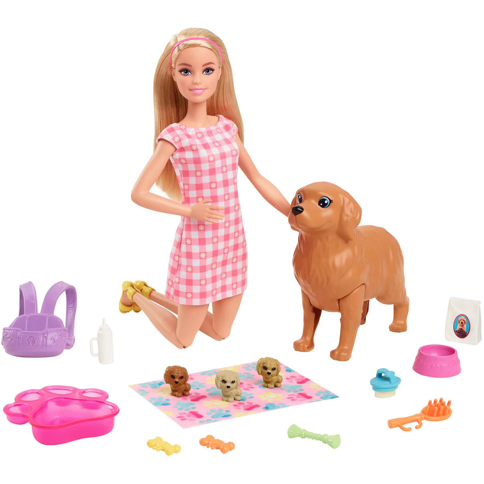 Puppe mit Hund und Welpen – Bild 1