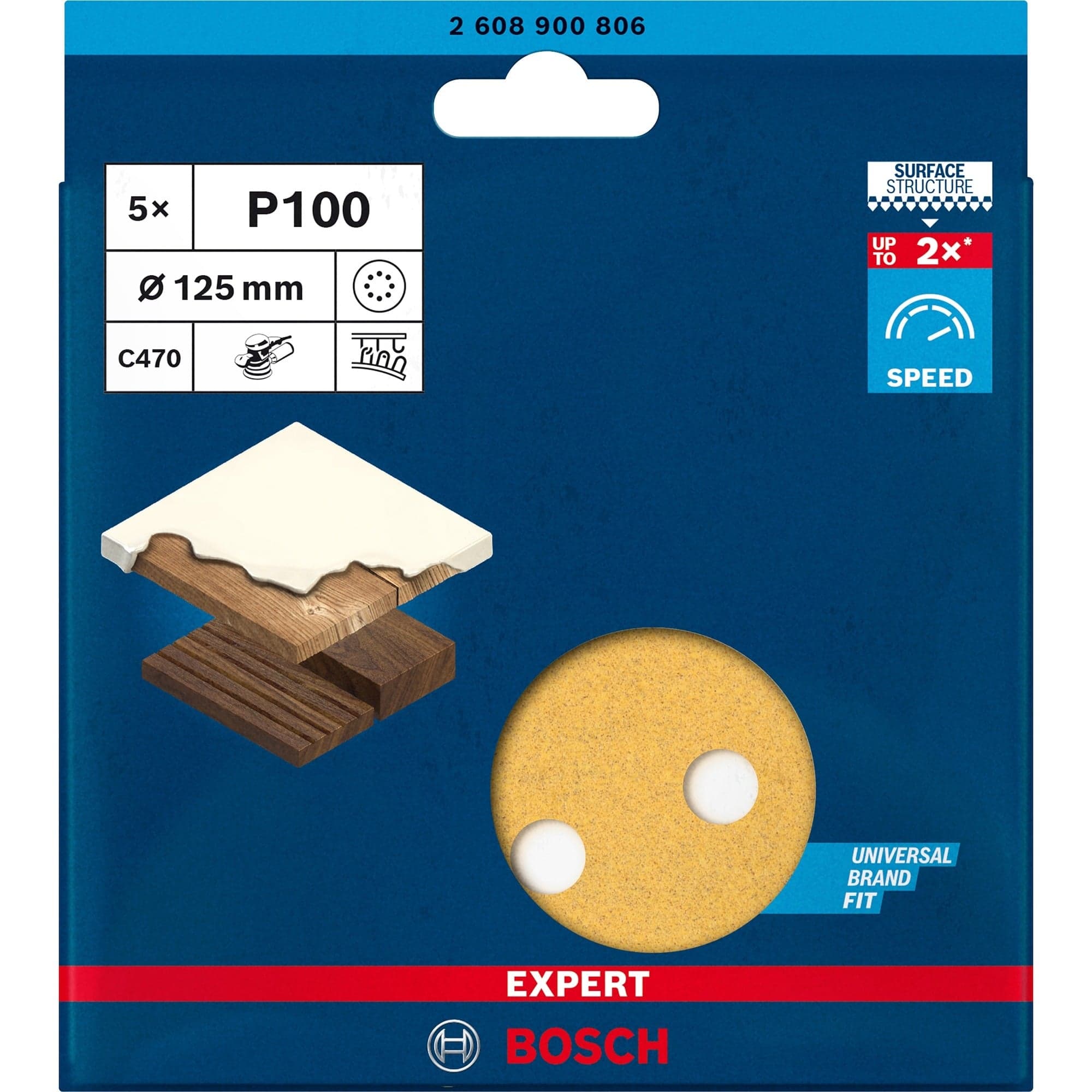Expert C470 Schleifblatt, Ø 125mm, K100 – Bild 1