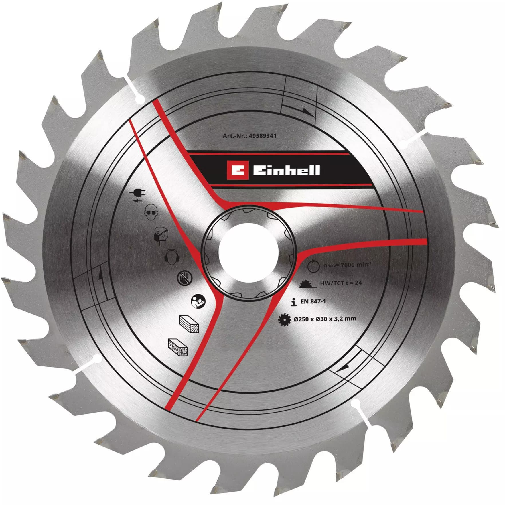 Kreissägeblatt HM, Ø 250 x 30mm, 3,2mm, 24Z – Bild 1