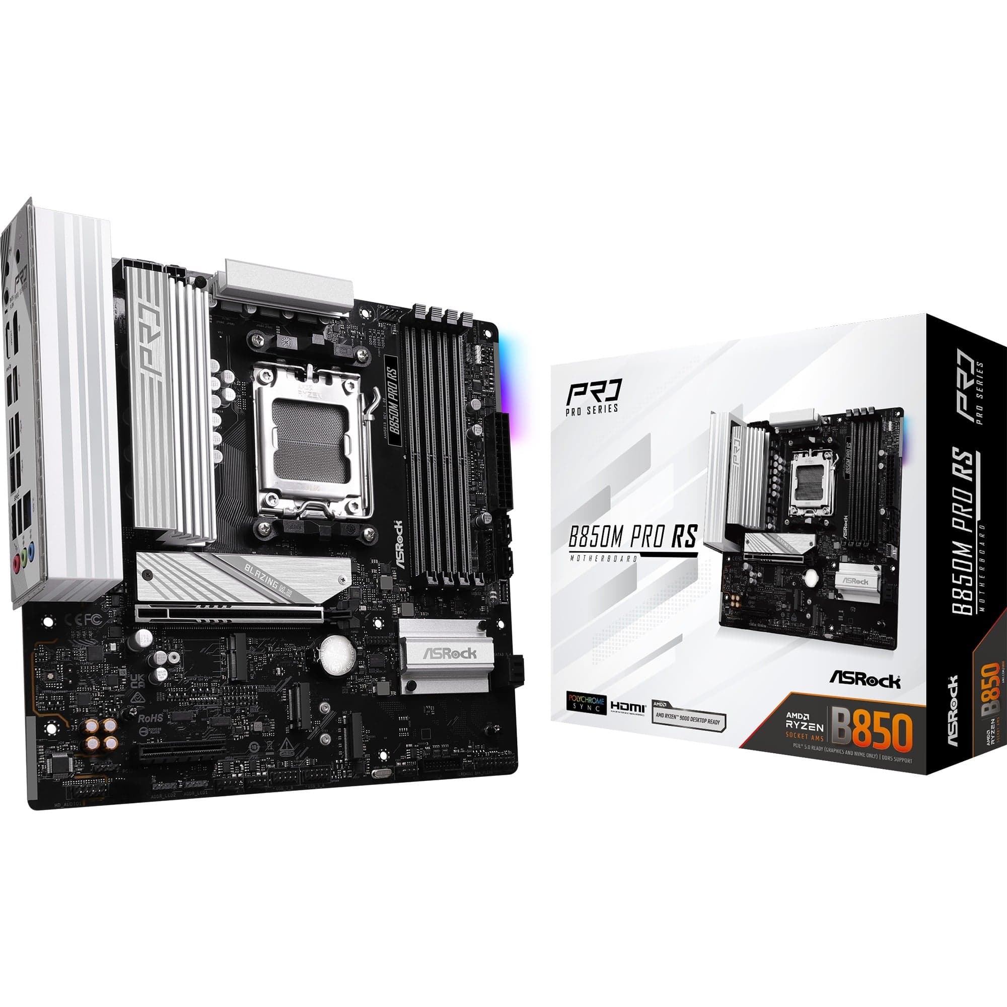 B850M Pro RS, Mainboard – Bild 1