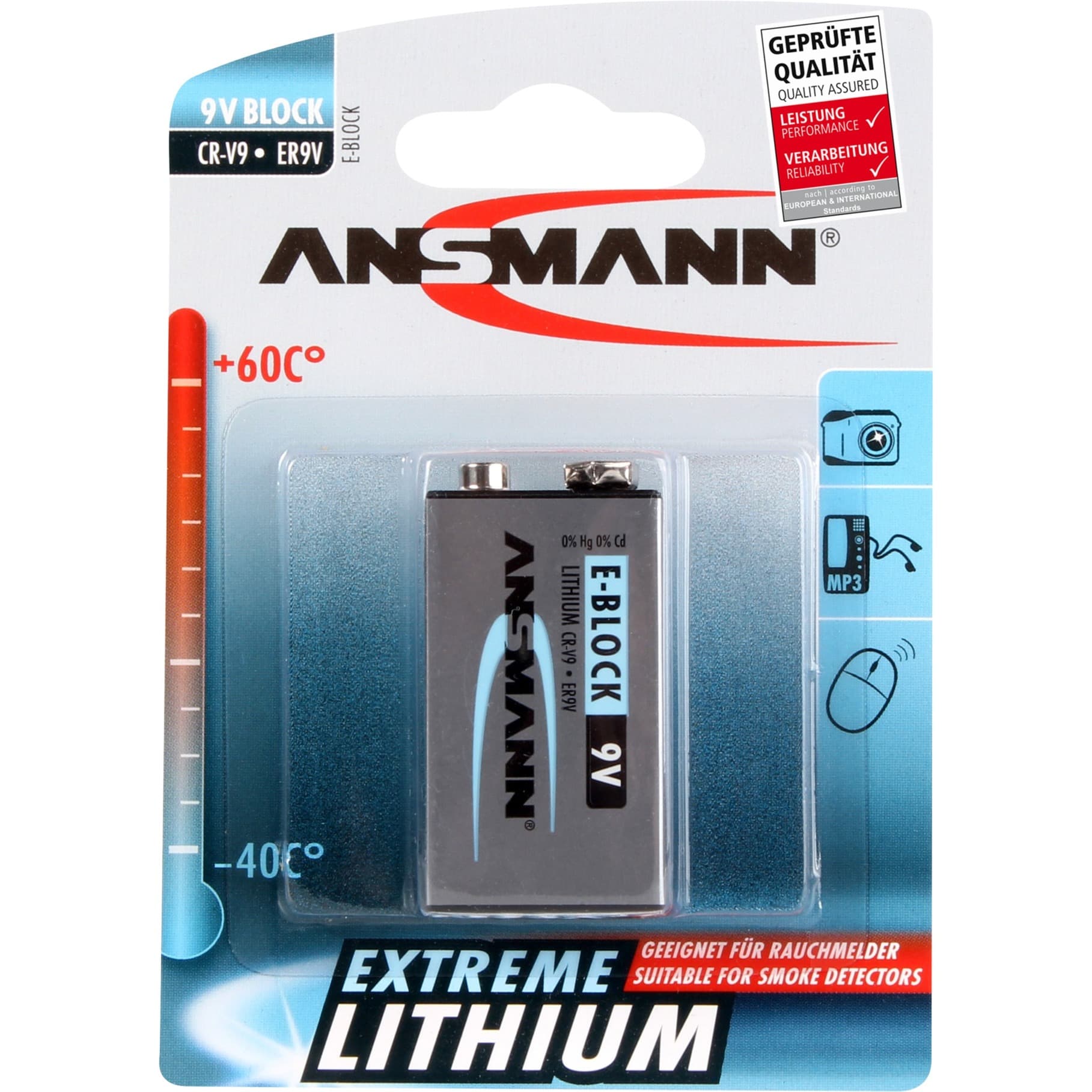 Extreme Lithium 9V-Block, Batterie – Bild 1