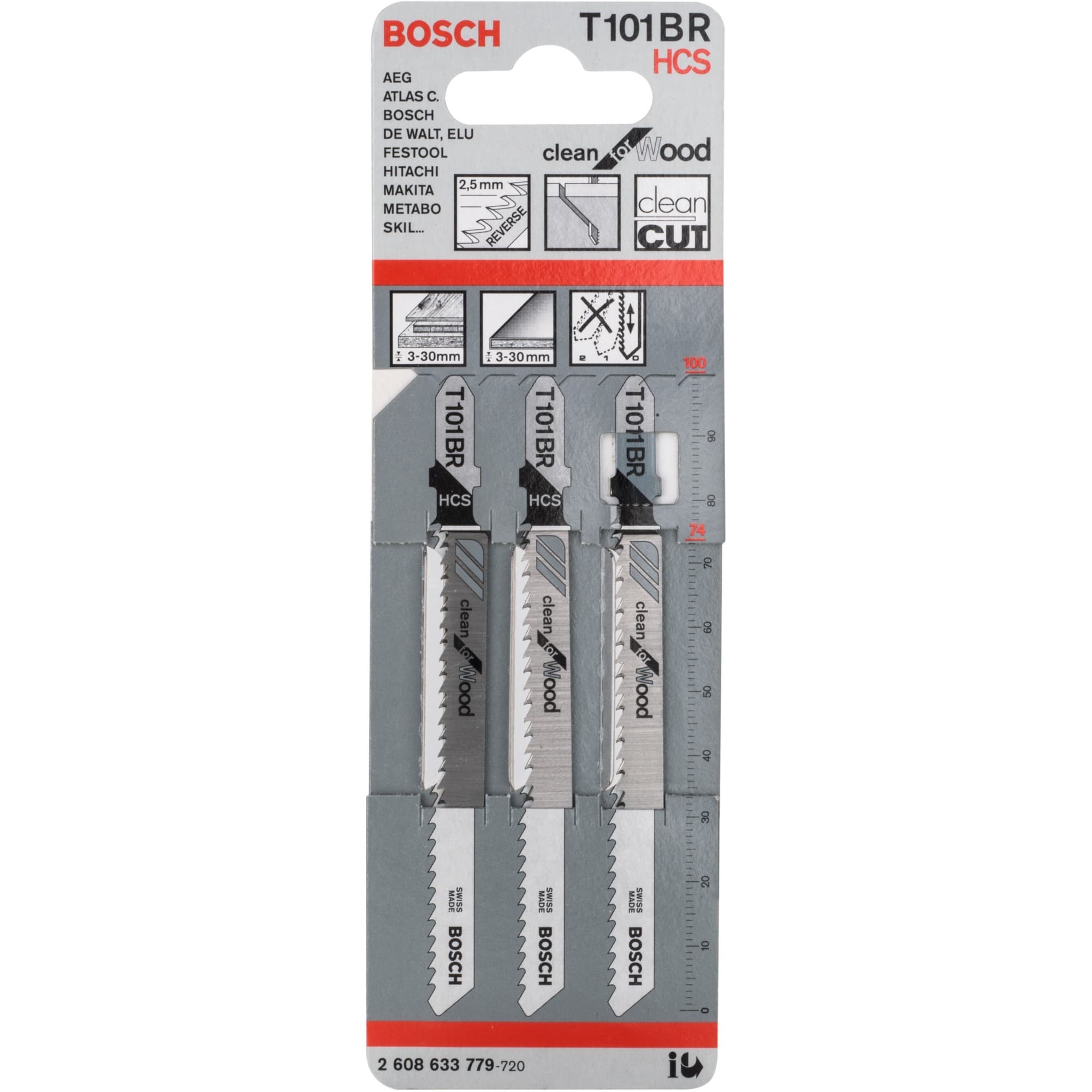 Stichsägeblatt T 101 BR Clean for Wood, 100mm – Bild 1