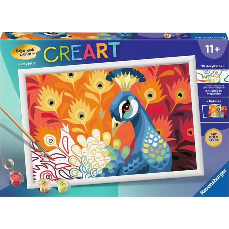 CreArt - Stolzer Pfau, Malen – Bild 1