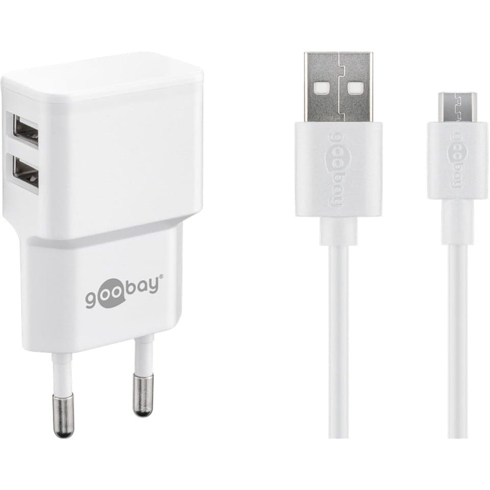 Micro-USB Dual-Ladeset 18 Watt, Ladegerät – Bild 1