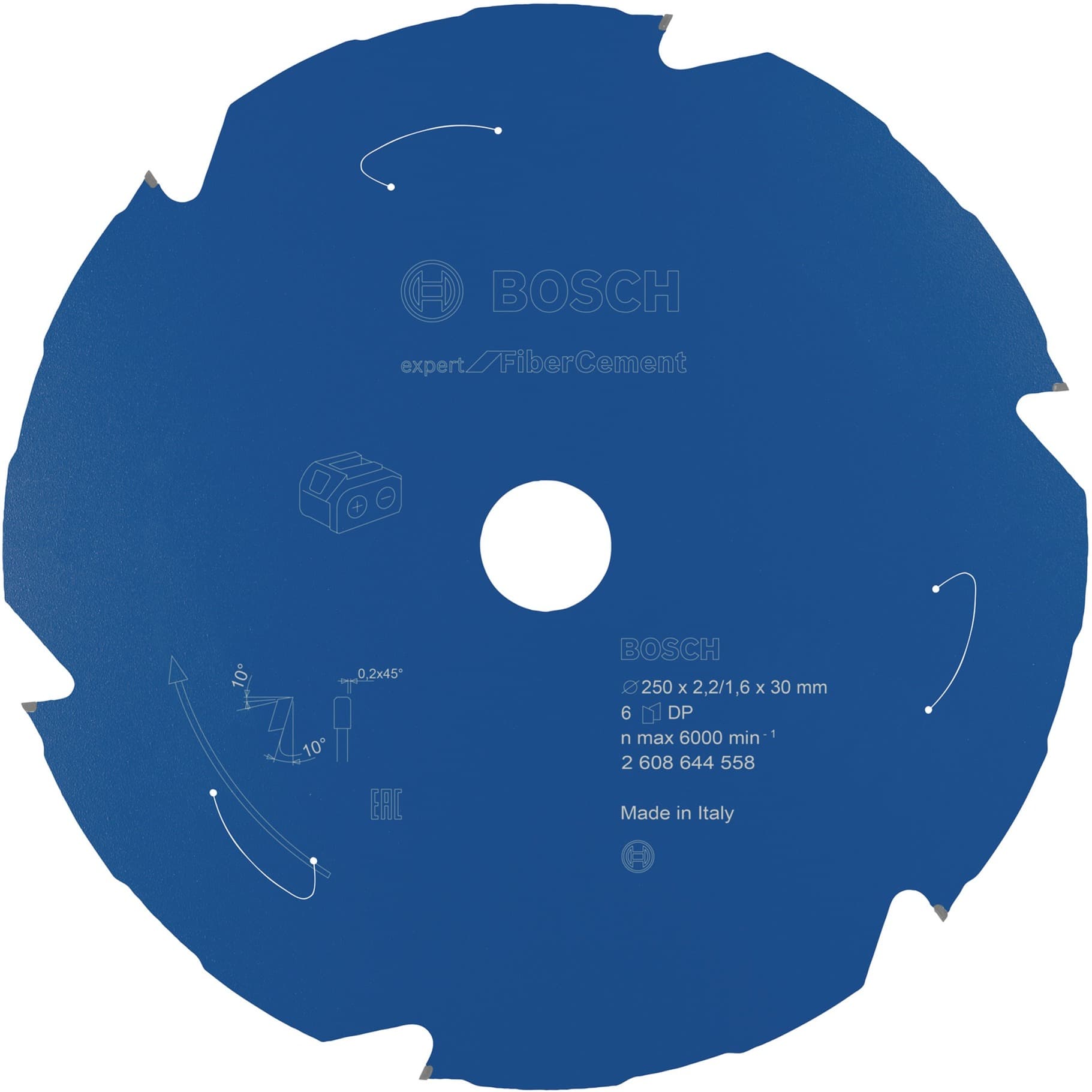 EXPERT Fibre Cement Kreissägeblatt, Ø 250mm, 6Z – Bild 1