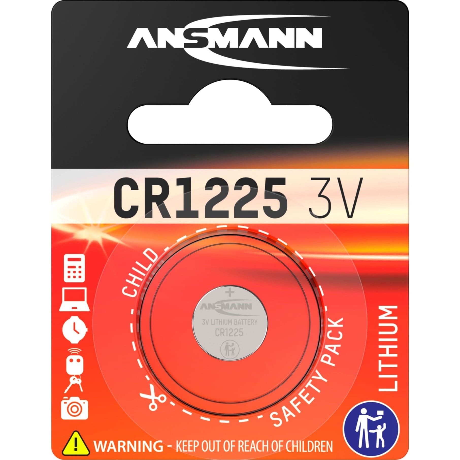 Lithium Knopfzelle CR1225, Batterie – Bild 1