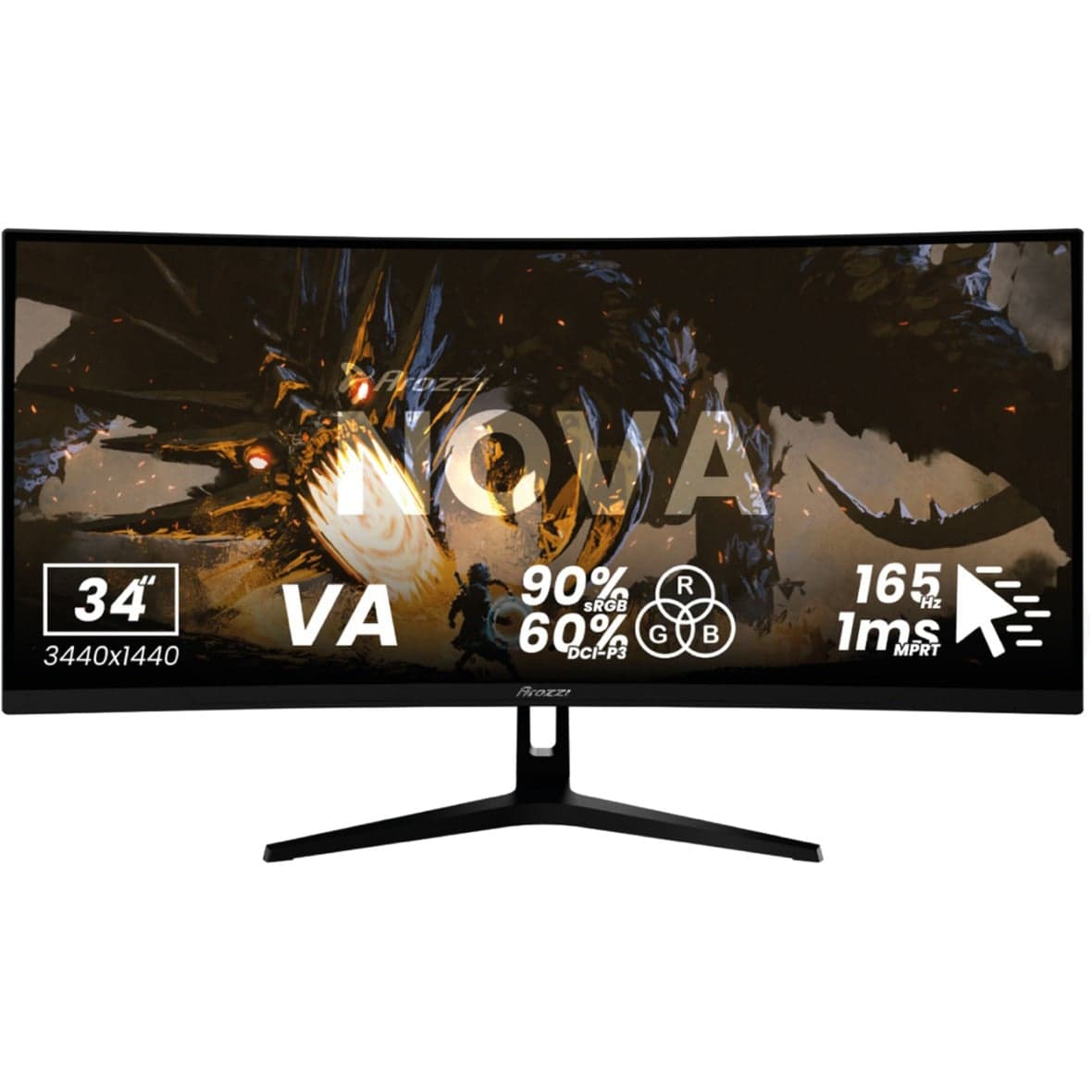 Nova 34T2K165, Gaming-Monitor – Bild 1