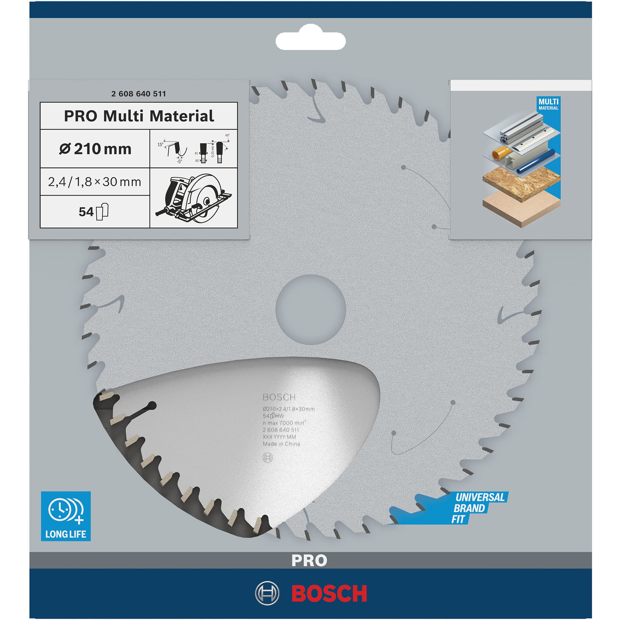 PRO Multi Material Kreissägeblatt, Ø 210mm, 54Z – Bild 1