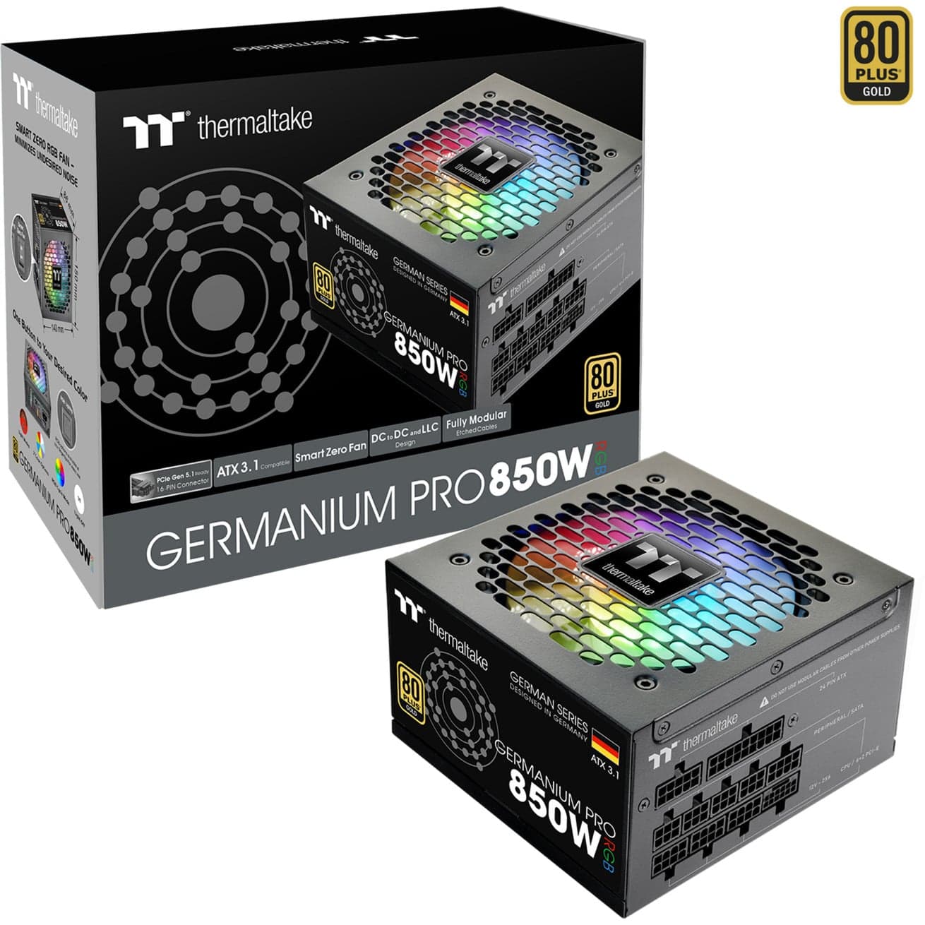 Germanium Pro RGB 850W, PC-Netzteil – Bild 1