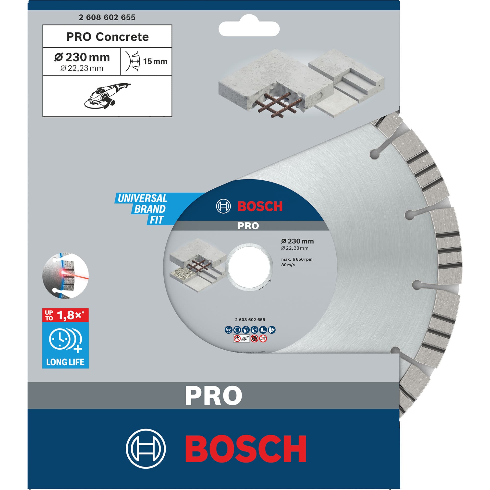 PRO Concrete Diamanttrennscheibe, Ø 230mm – Bild 1