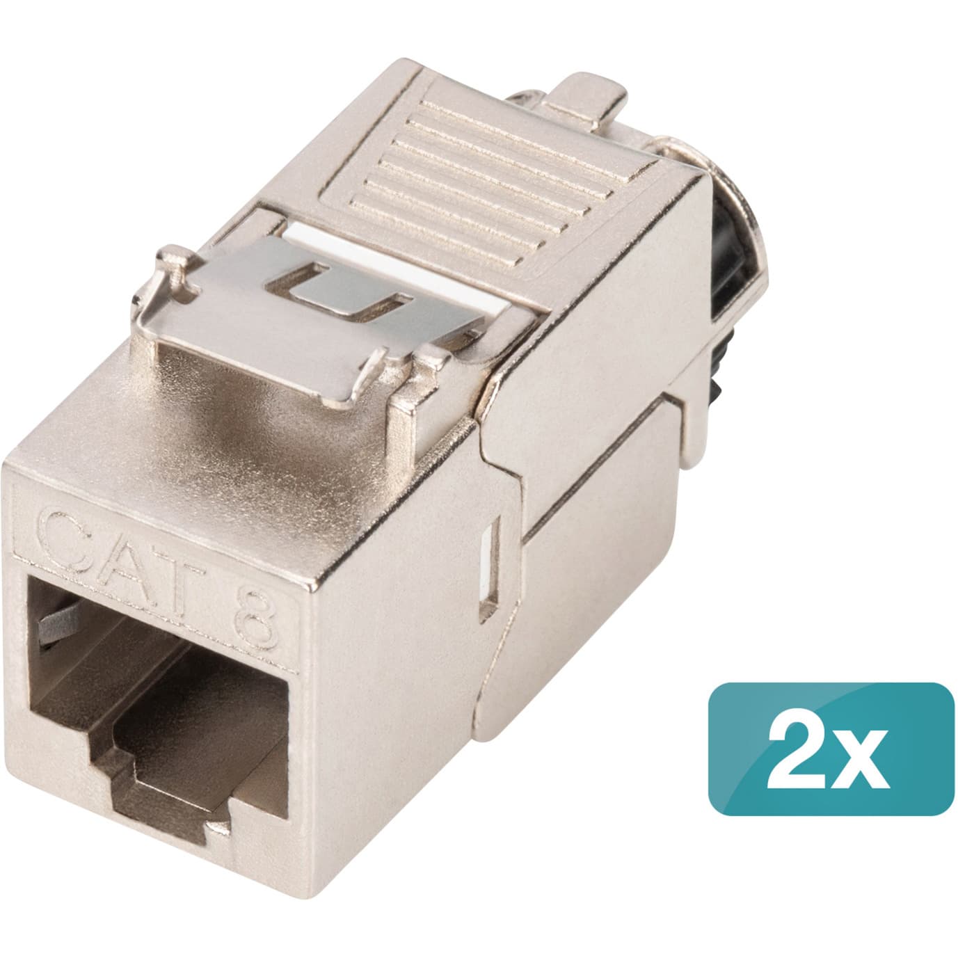 Keystone-Modul Cat. 8.1, geschirmt, 2 Stück – Bild 1