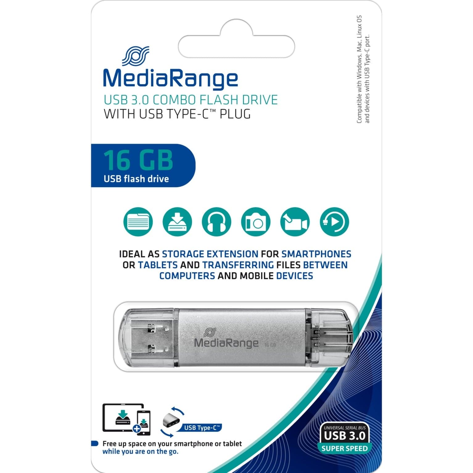 Kombo-Speicherstick 16 GB, USB-Stick – Bild 1
