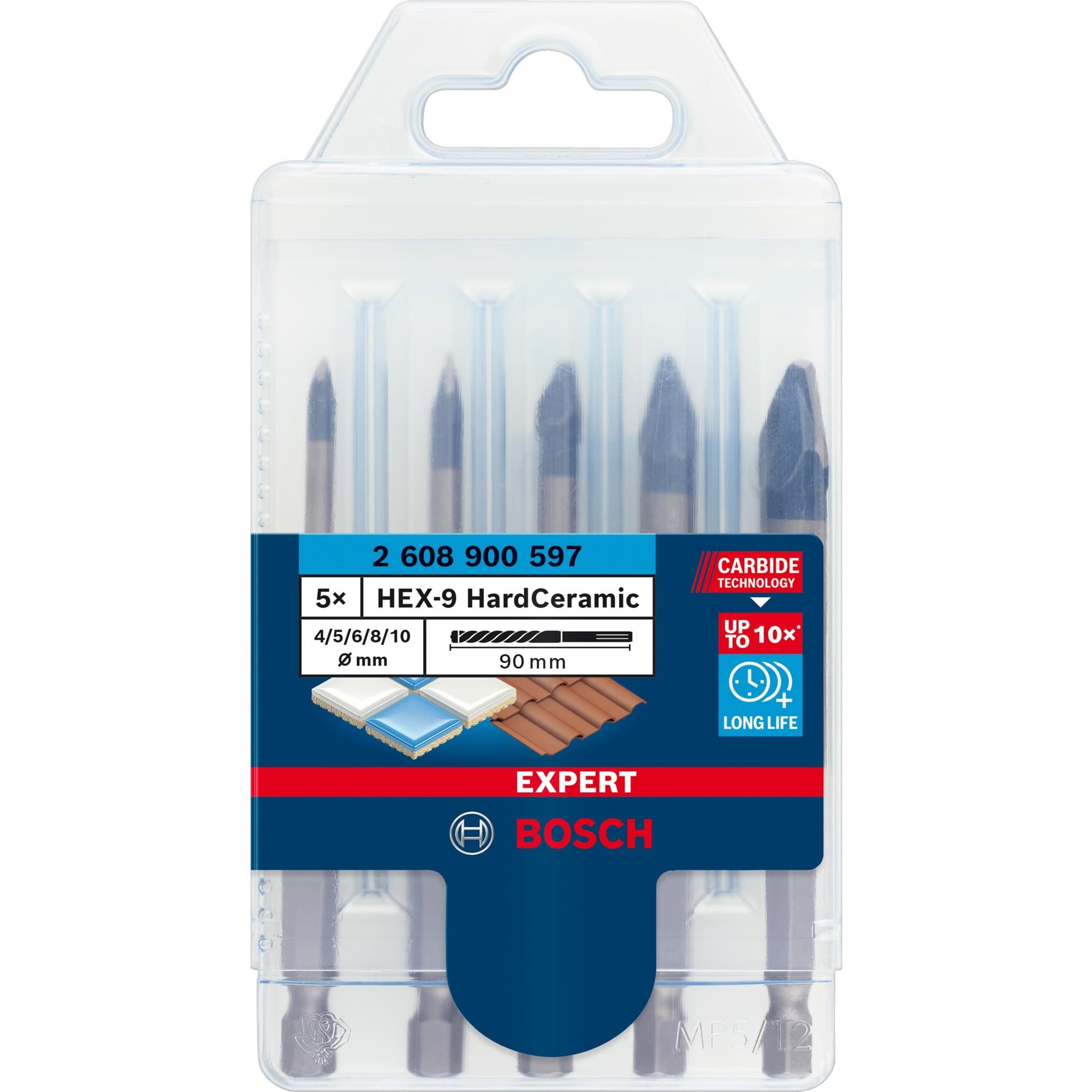 EXPERT HEX-9 HardCeramic Bohrer-Satz, 5-teilig – Bild 1