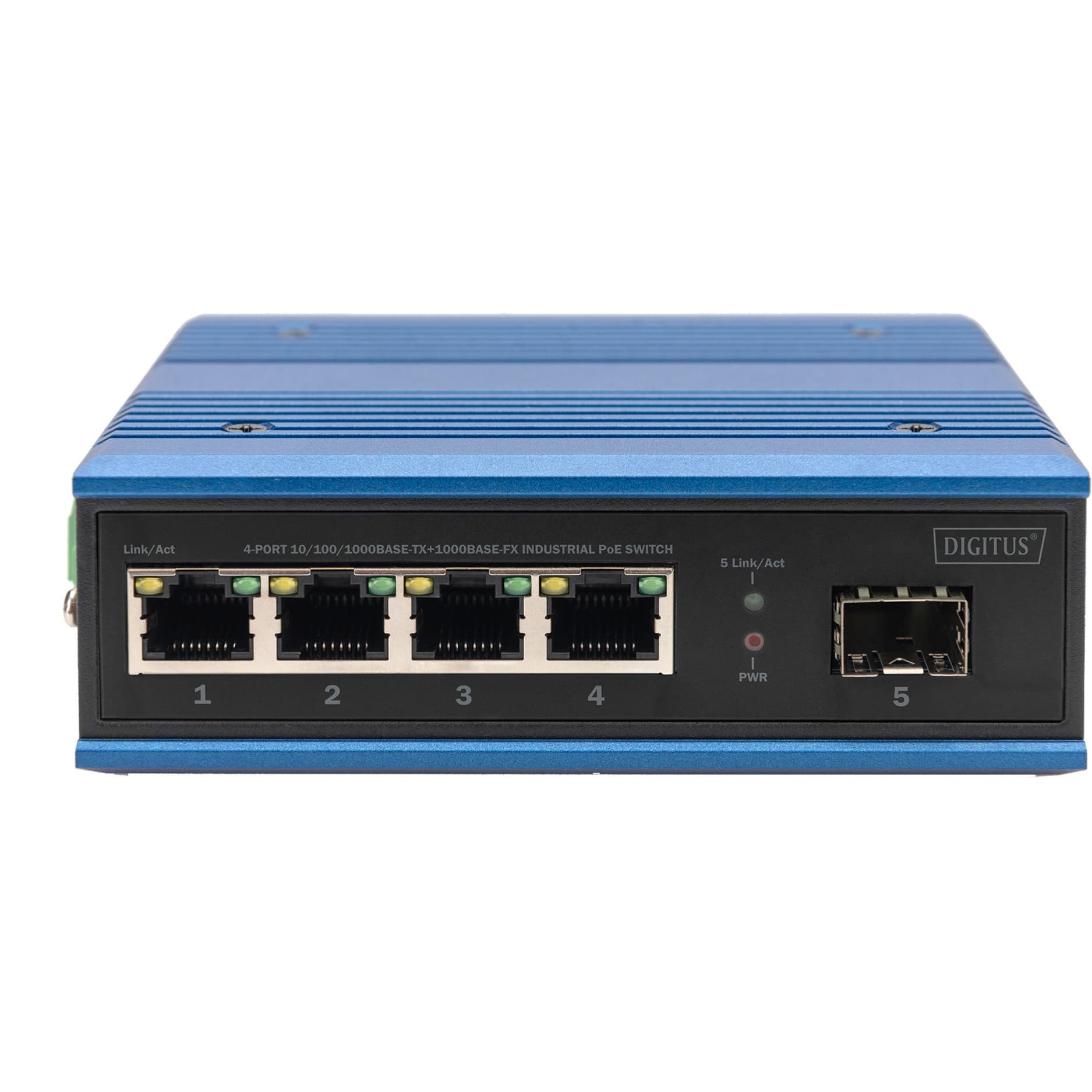 4P Gigabit PoE Switch Ind. Unmanaged 1xSFP – Bild 1