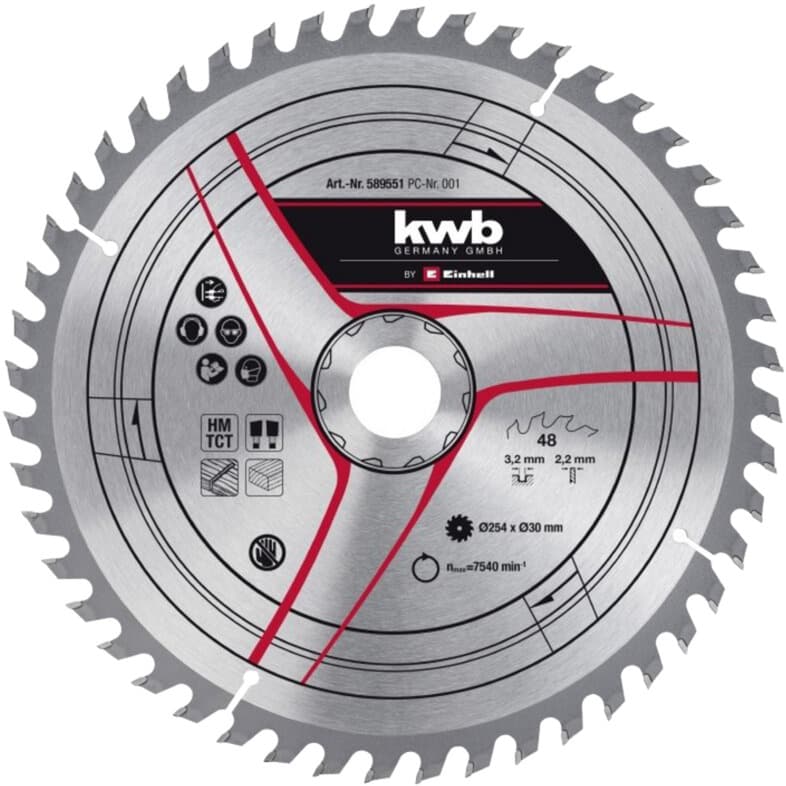 Kreissägeblatt HM, Ø 254 x 30mm, 3,2mm, 48Z – Bild 1