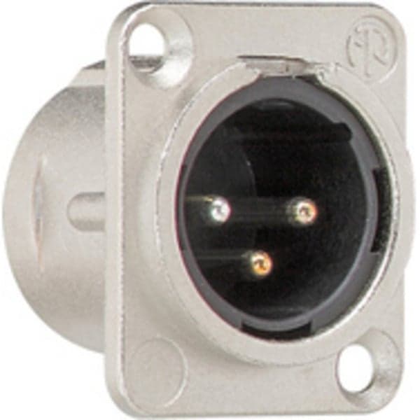 XLR Flanschstecker dreipolig – Bild 1