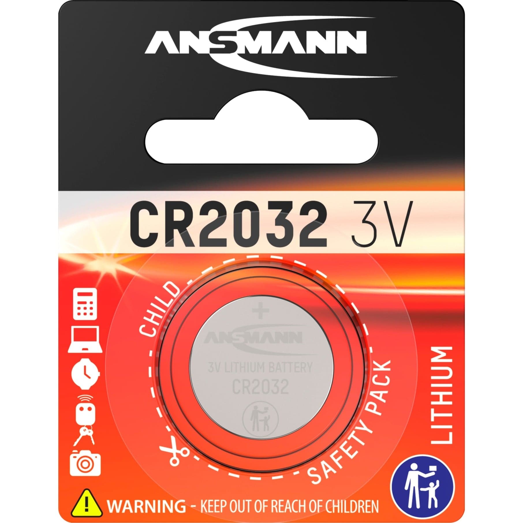Lithium Knopfzelle CR-2032, Batterie – Bild 1