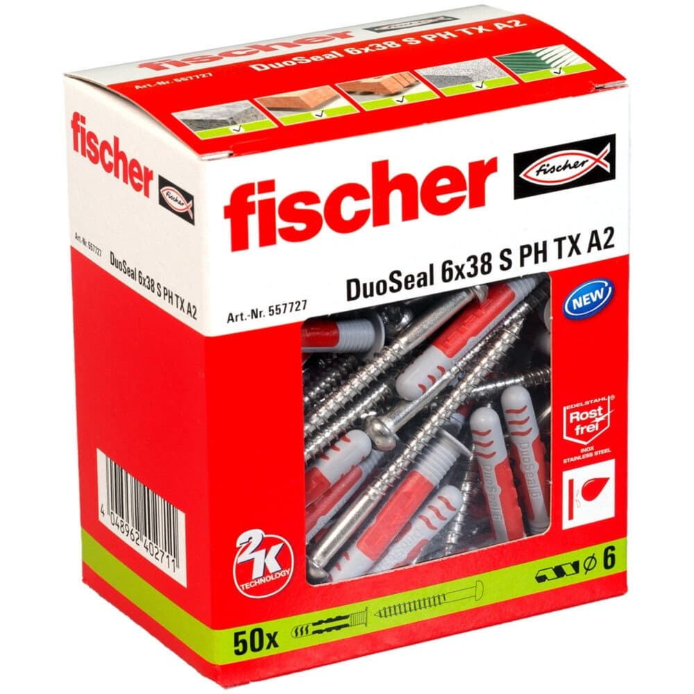 Dübel DuoSeal 6x38 S PH TX A2 – Bild 1