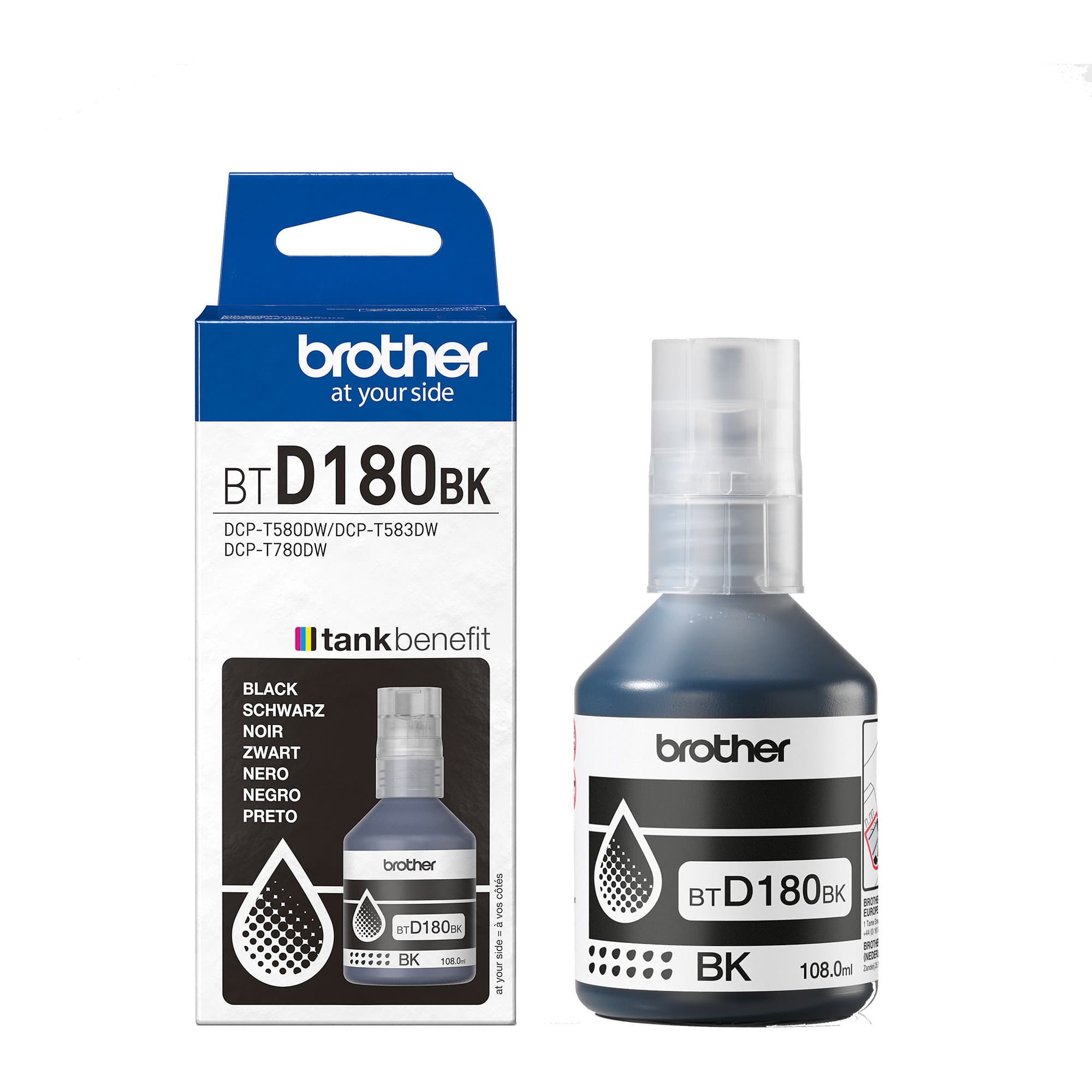 Tintenflasche BTD180BK schwarz – Bild 1