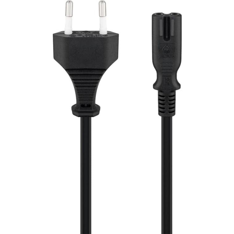 Netzkabel, Eurostecker auf Doppelbuchse
