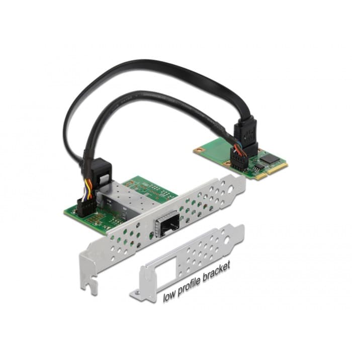 MiniPCIe I/O PCIe LAN 1xSFP i210, LAN-Adapter – Bild 1