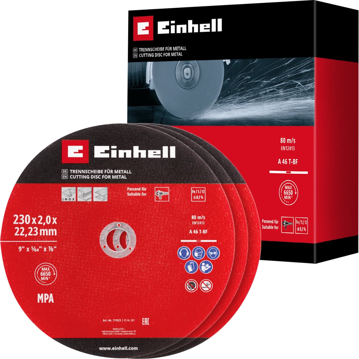 Trennscheibe dünn, Ø 230 x 2,0mm, 3 Stück – Bild 1