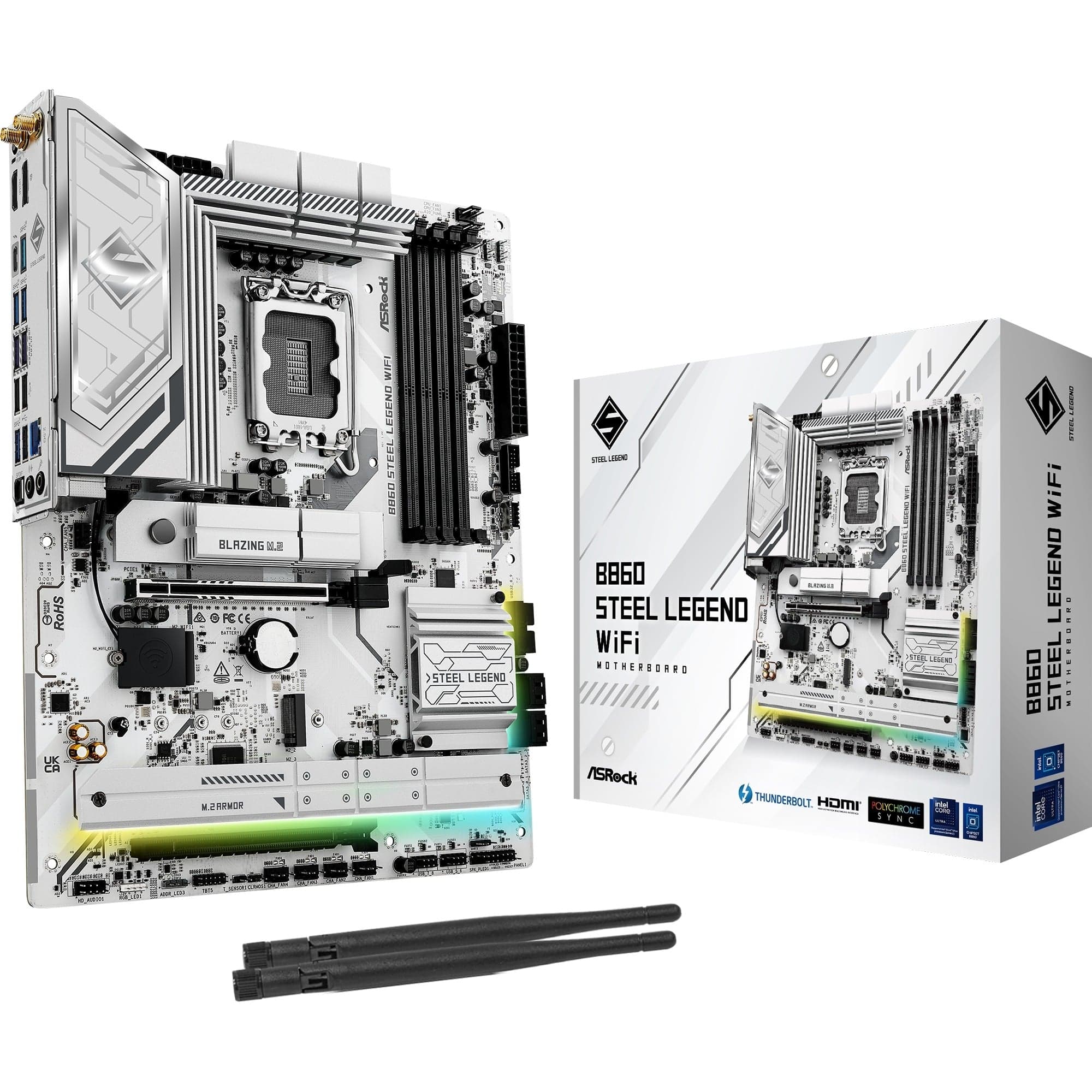 B860 Steel Legend WiFi, Mainboard – Bild 1