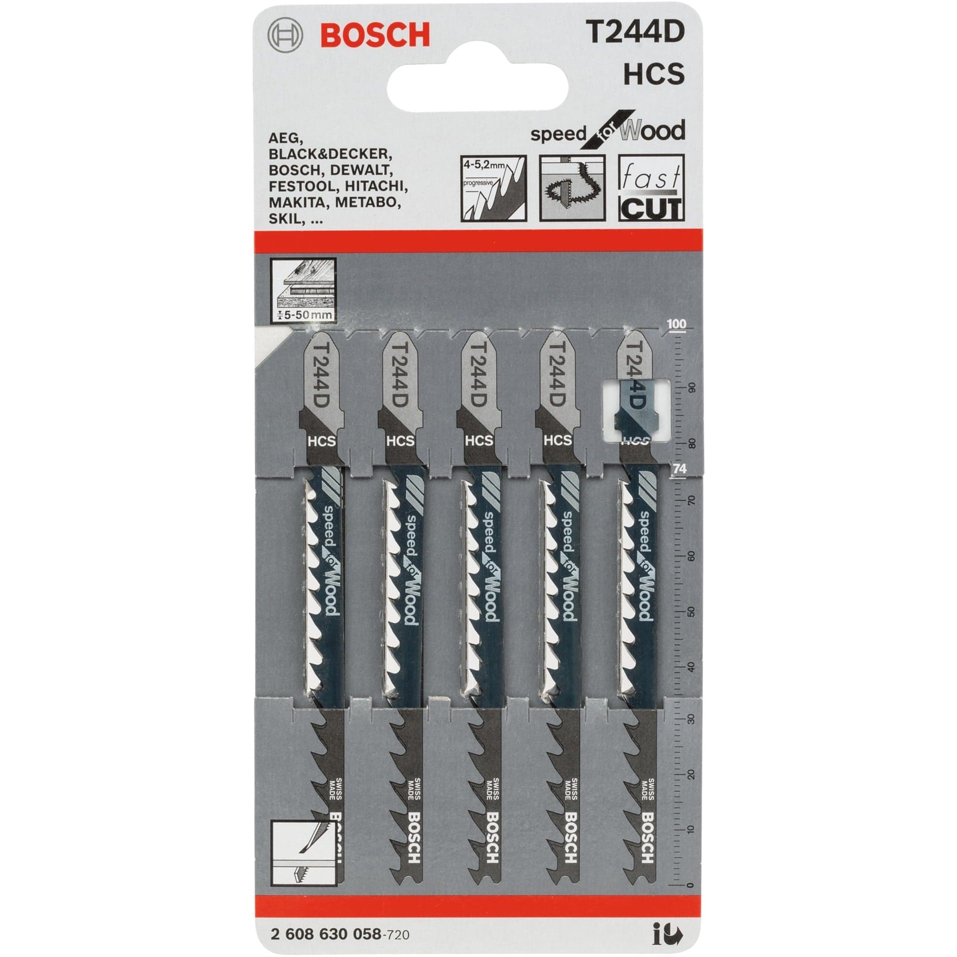 Stichsägeblatt T 244 D Speed for Wood, 100mm – Bild 1