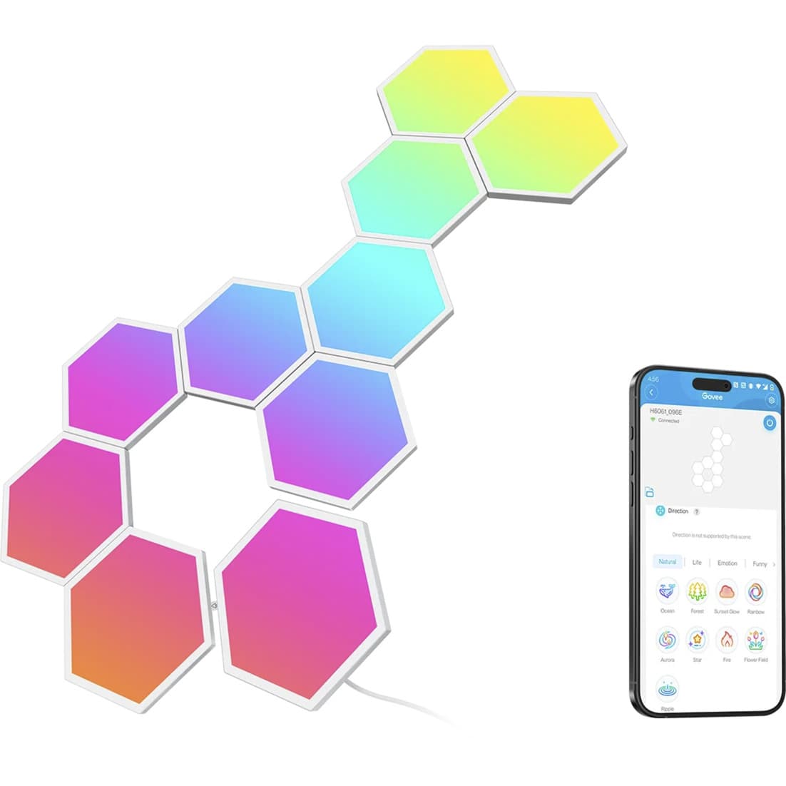 Glide Hexa Lichtpaneele, LED-Leuchte – Bild 1