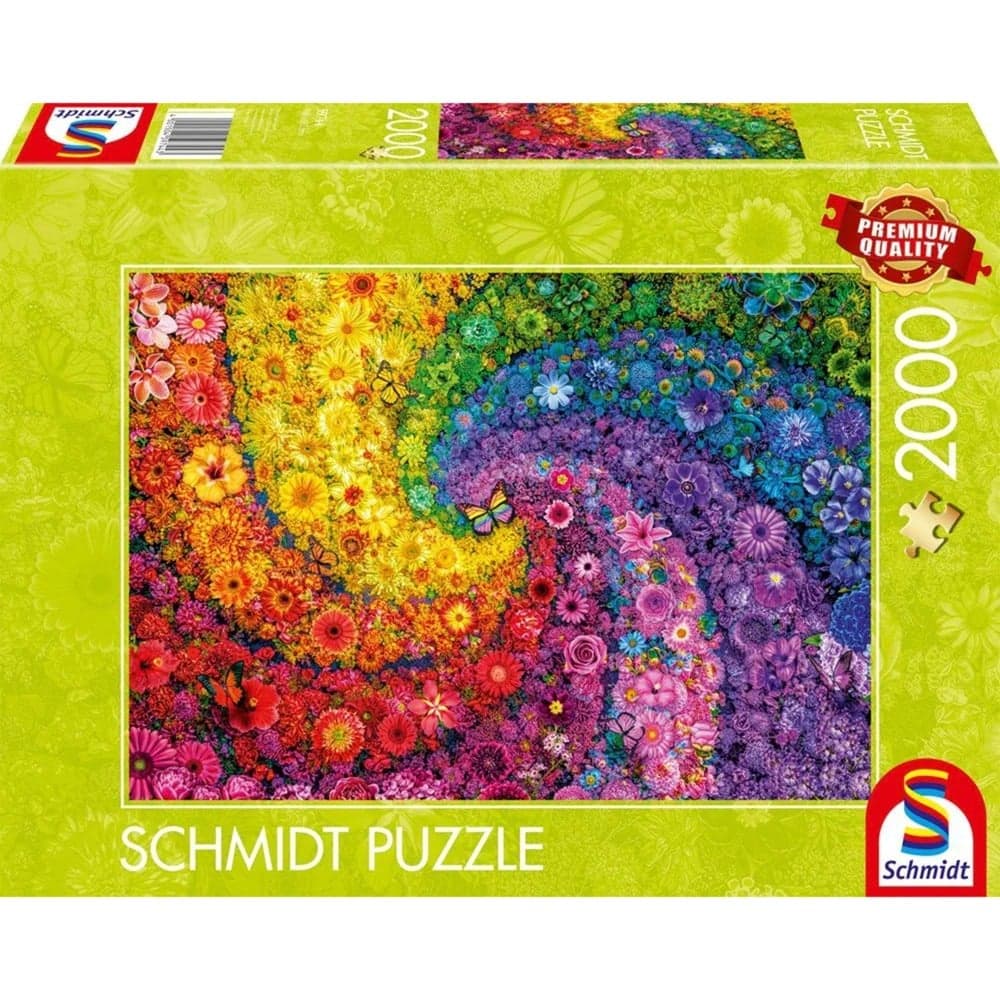 Kunterbunter Blütenwirbel, Puzzle – Bild 1