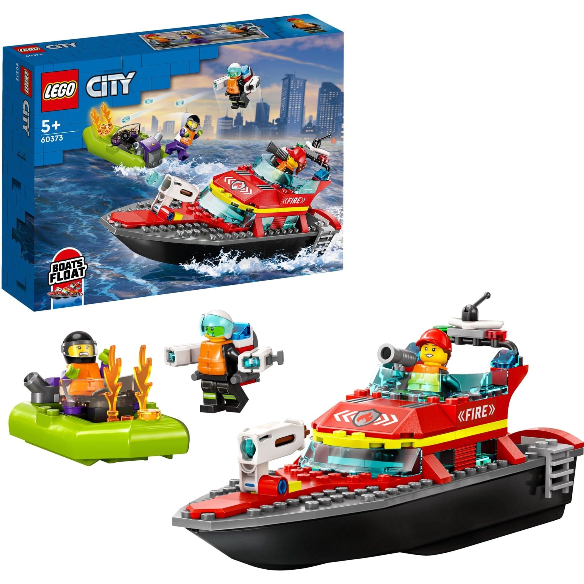 60373 City Feuerwehrboot, Konstruktionsspielzeug – Bild 1