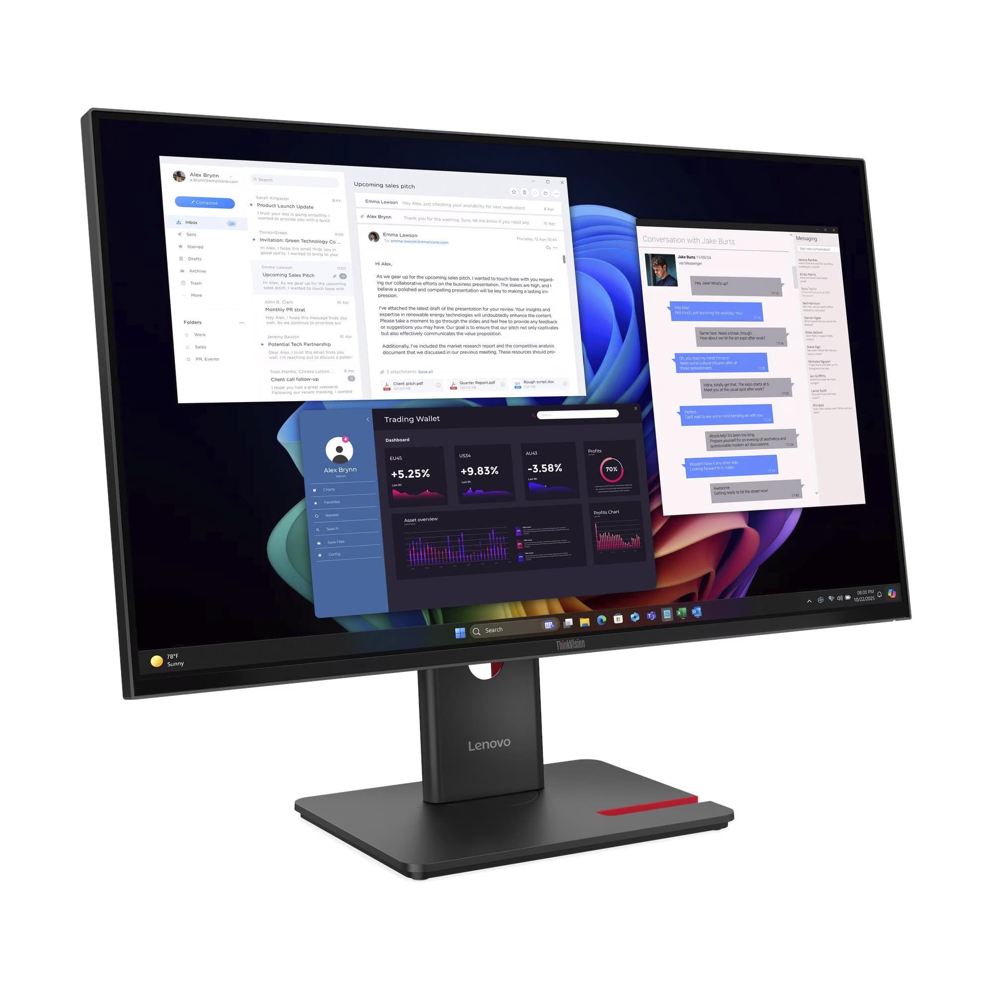 ThinkVision T27UD-40, LED-Monitor – Bild 1