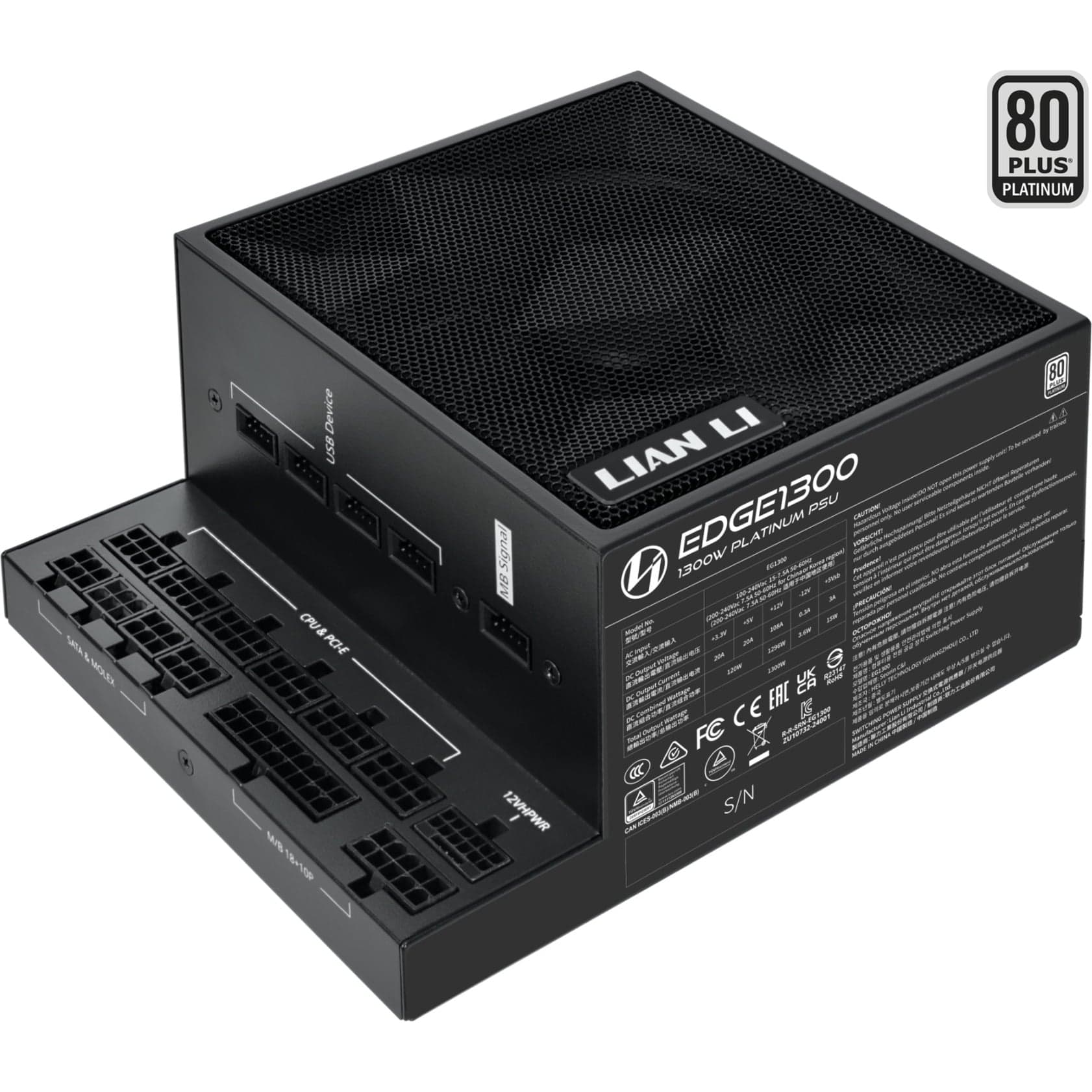 EDGE EG1300 1300W Black, PC-Netzteil – Bild 1