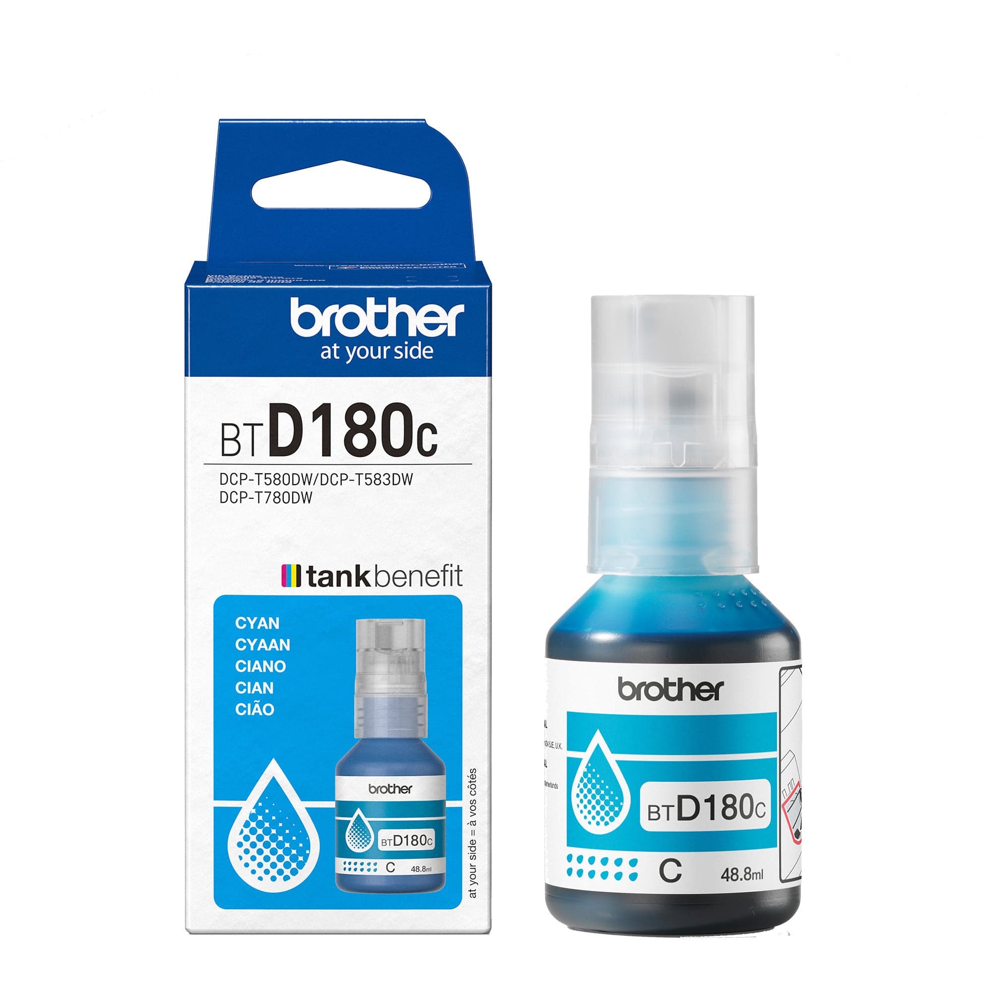 Tintenflasche BTD180C cyan – Bild 1