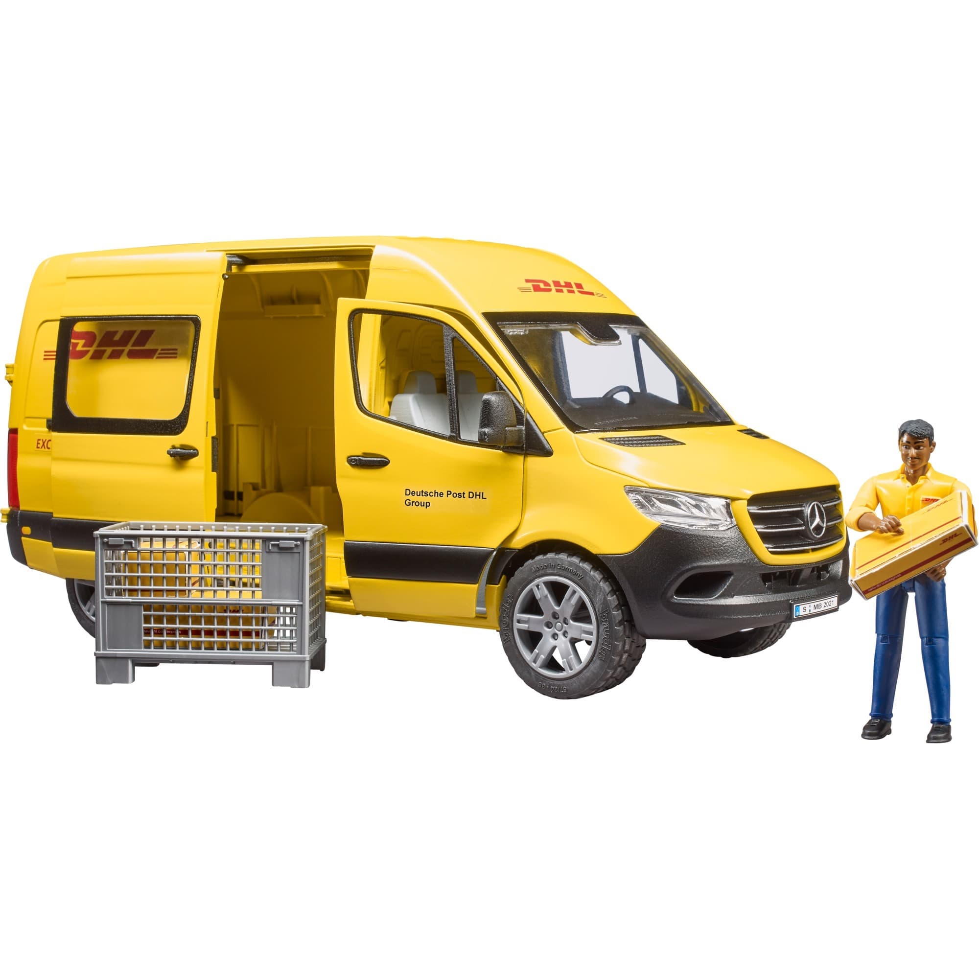 MB Sprinter DHL mit Fahrer, Modellfahrzeug – Bild 1