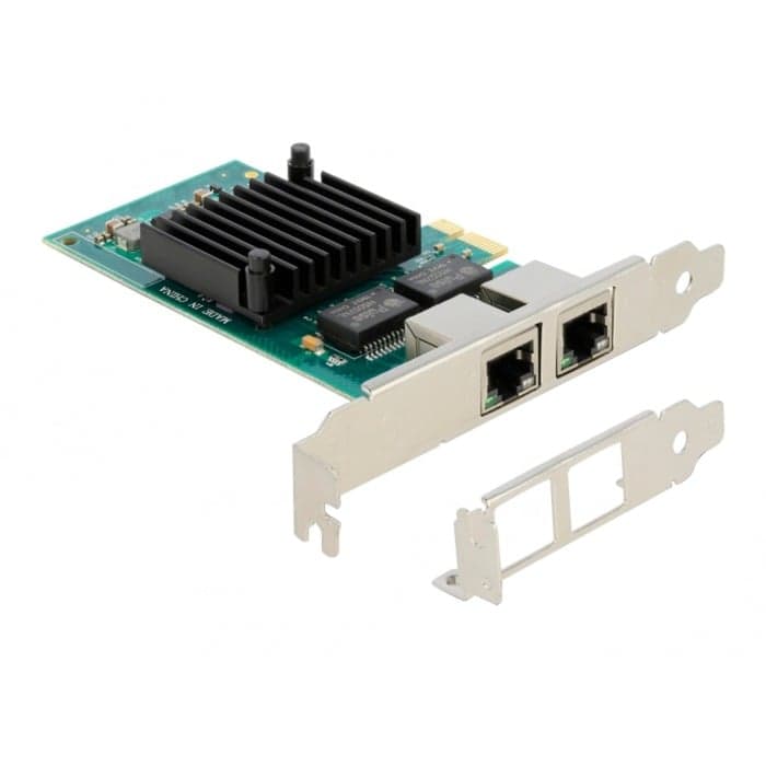 PCIe x1 auf 2x RJ45 Gbit, LAN-Adapter – Bild 1