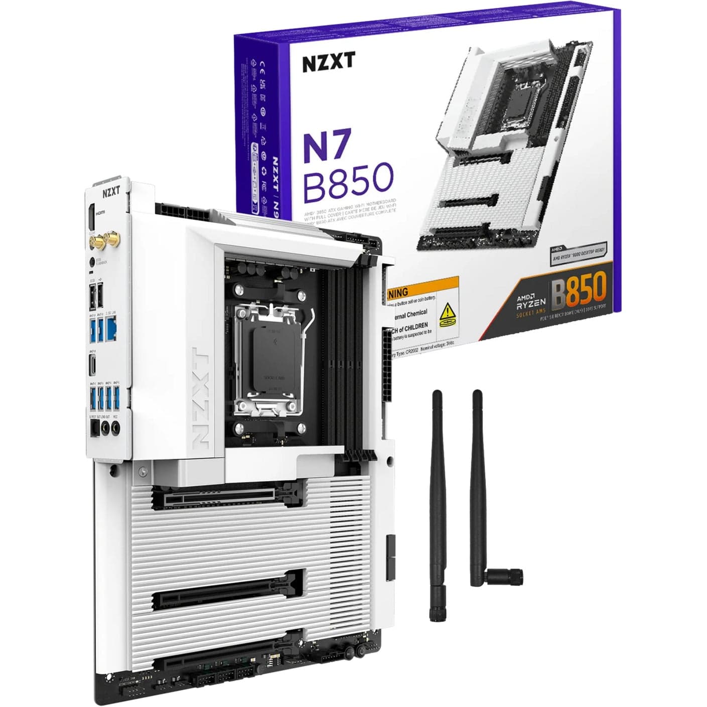 N7 B850 White, Mainboard – Bild 1