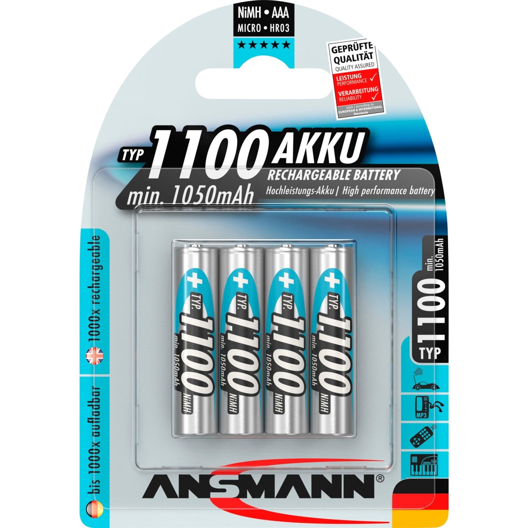 1100mAh NiMh Professional, Akku – Bild 1