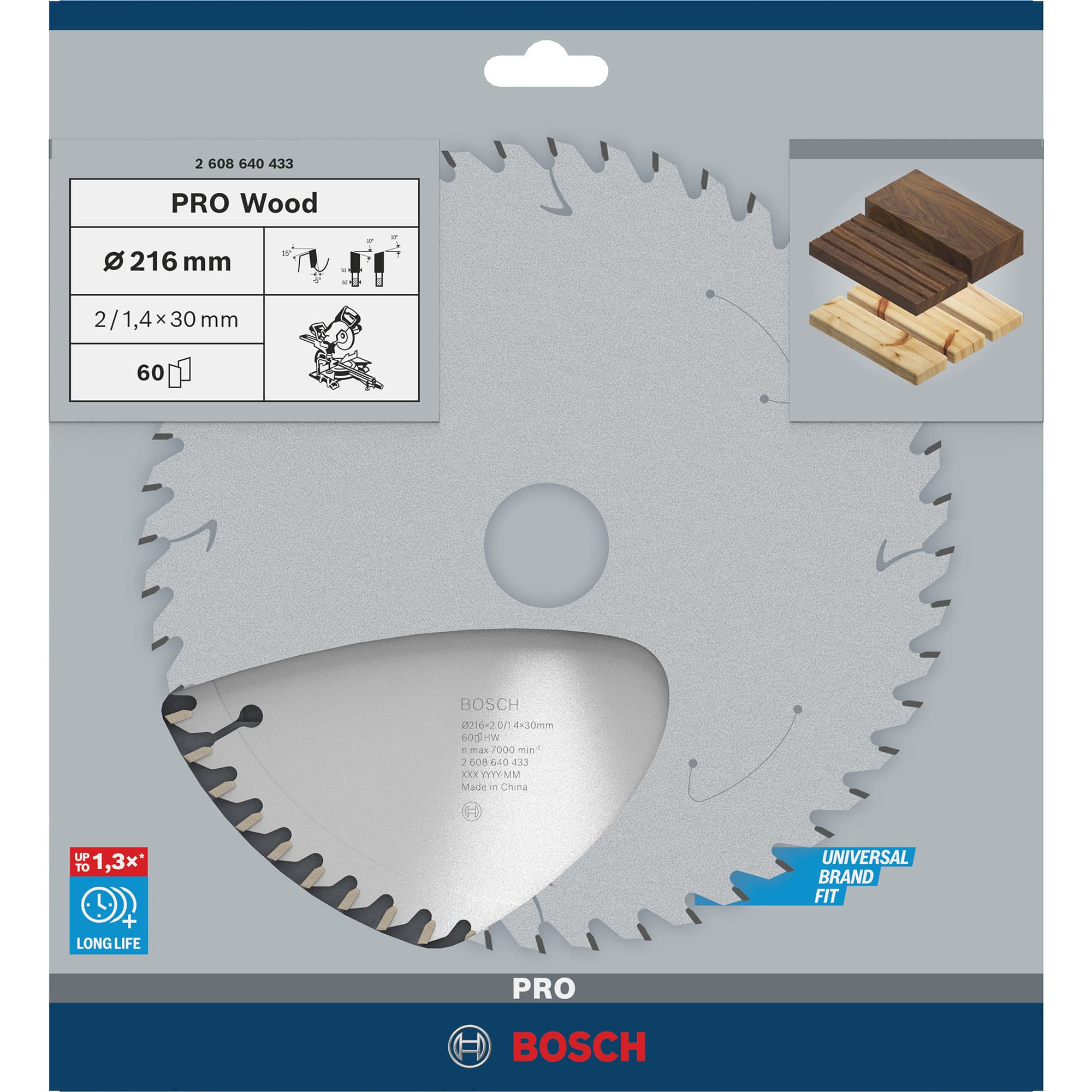 PRO Wood Kreissägeblatt, Ø 216mm, 60Z – Bild 1